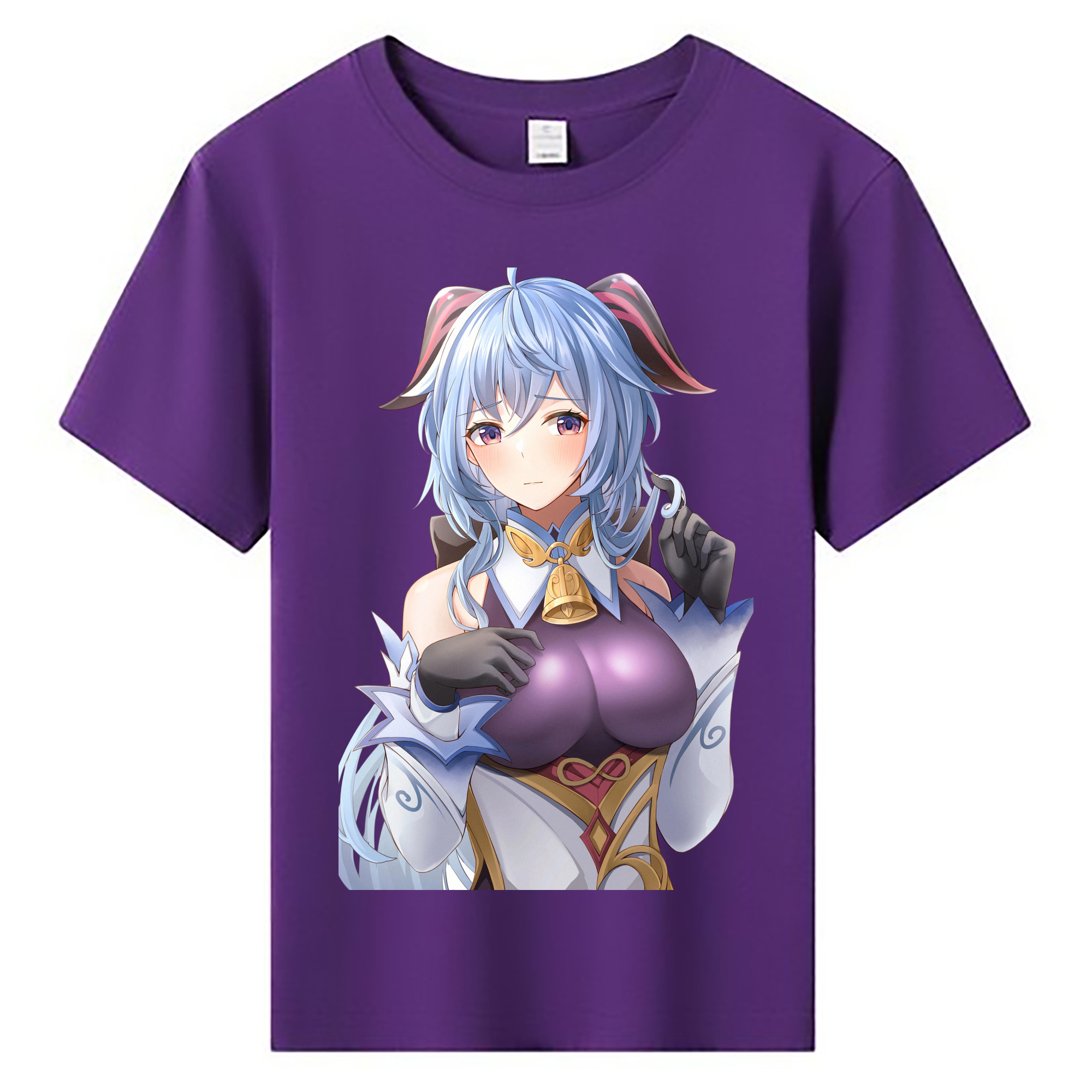 げんし神 甘雨 かんう genshin Ganyu 綿100％キッズTシャツ（フロントプリント）