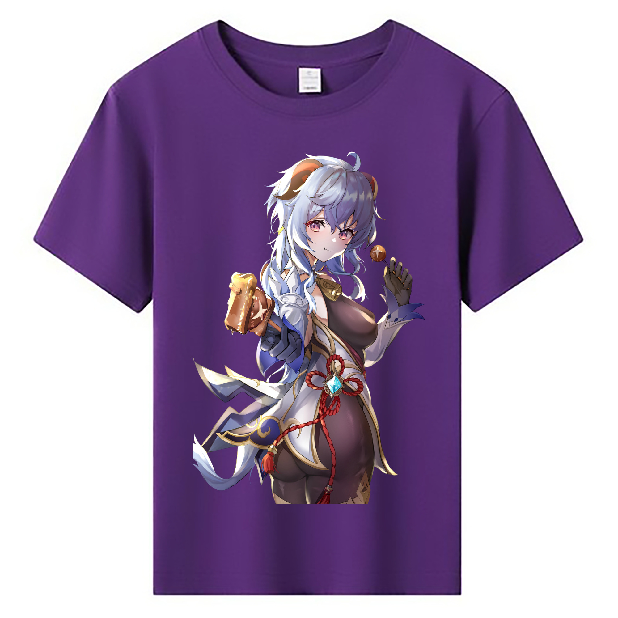 げんし神 甘雨 かんう genshin Ganyu 綿100％キッズTシャツ（フロントプリント）