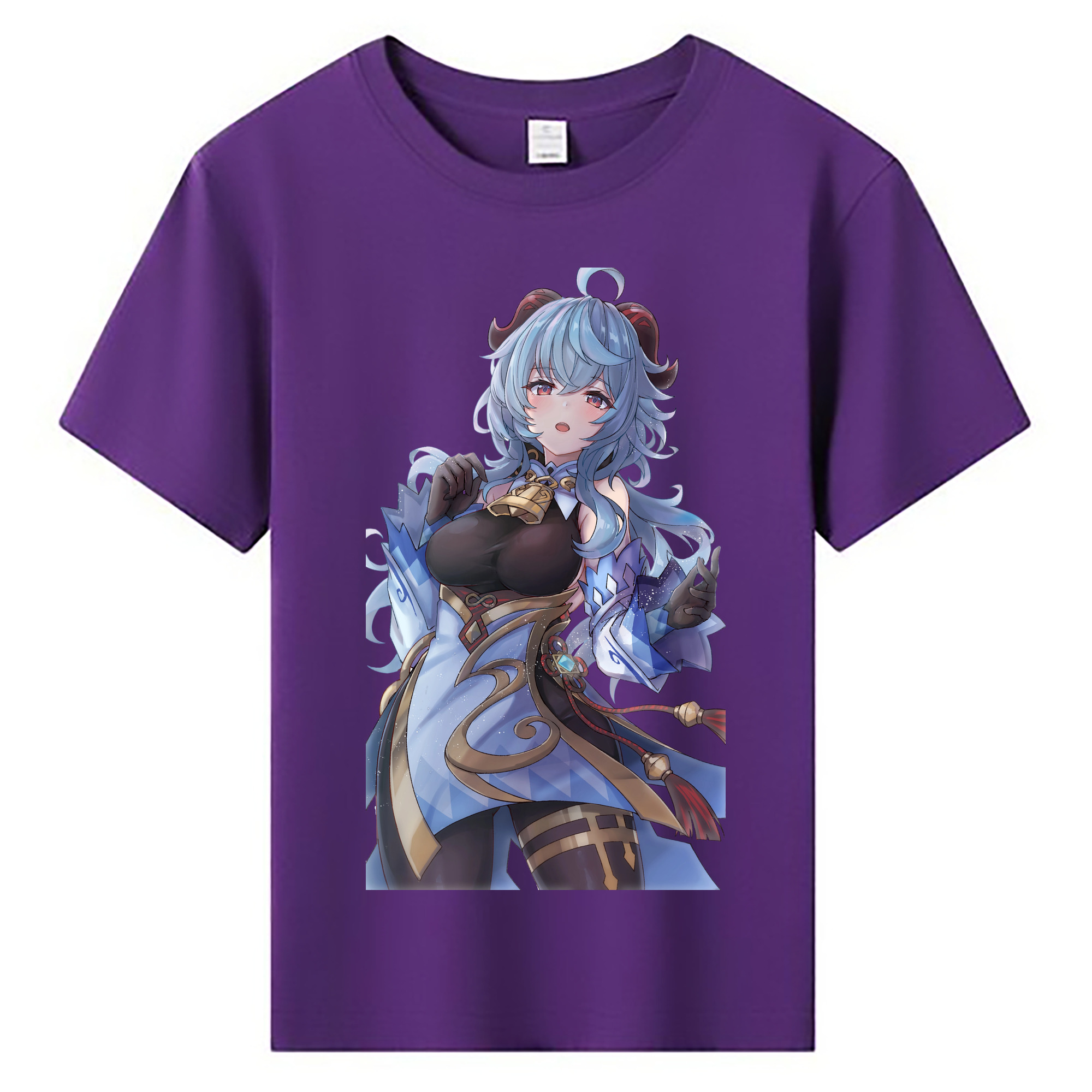 げんし神 甘雨 かんう genshin Ganyu 綿100％キッズTシャツ（フロントプリント）
