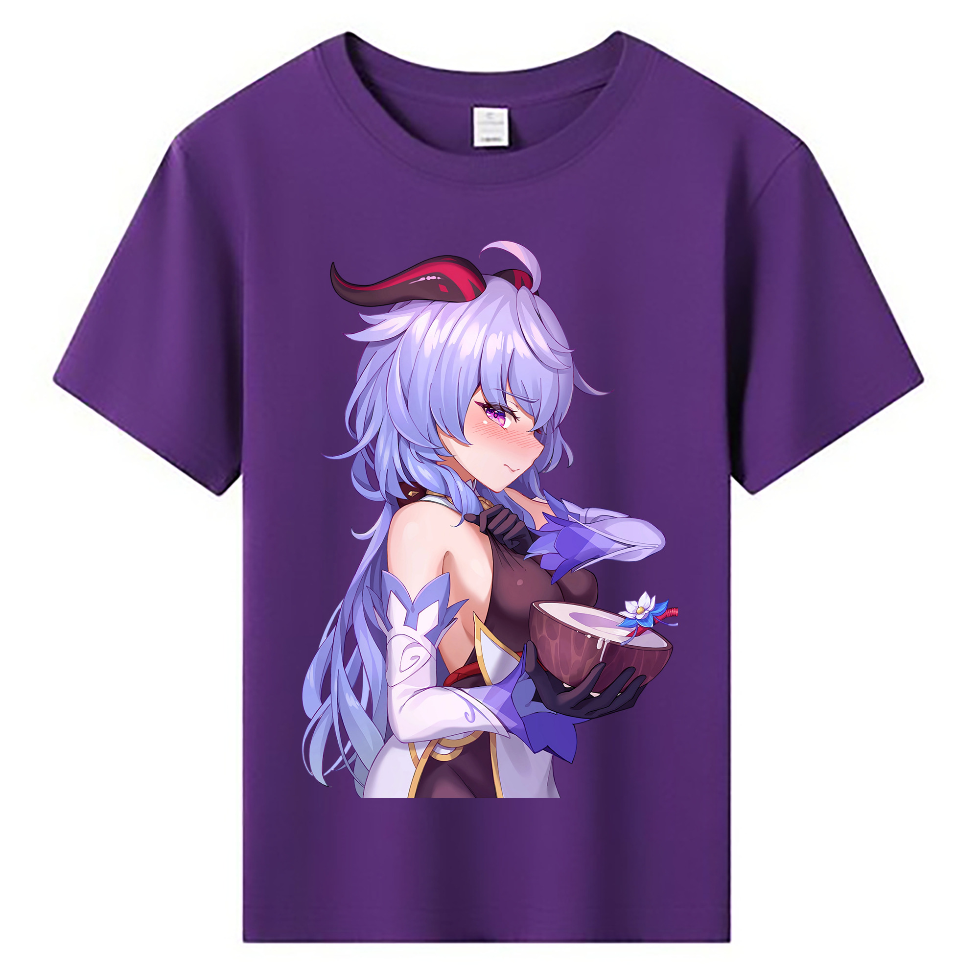 げんし神 甘雨 かんう genshin Ganyu 綿100％キッズTシャツ（フロントプリント）