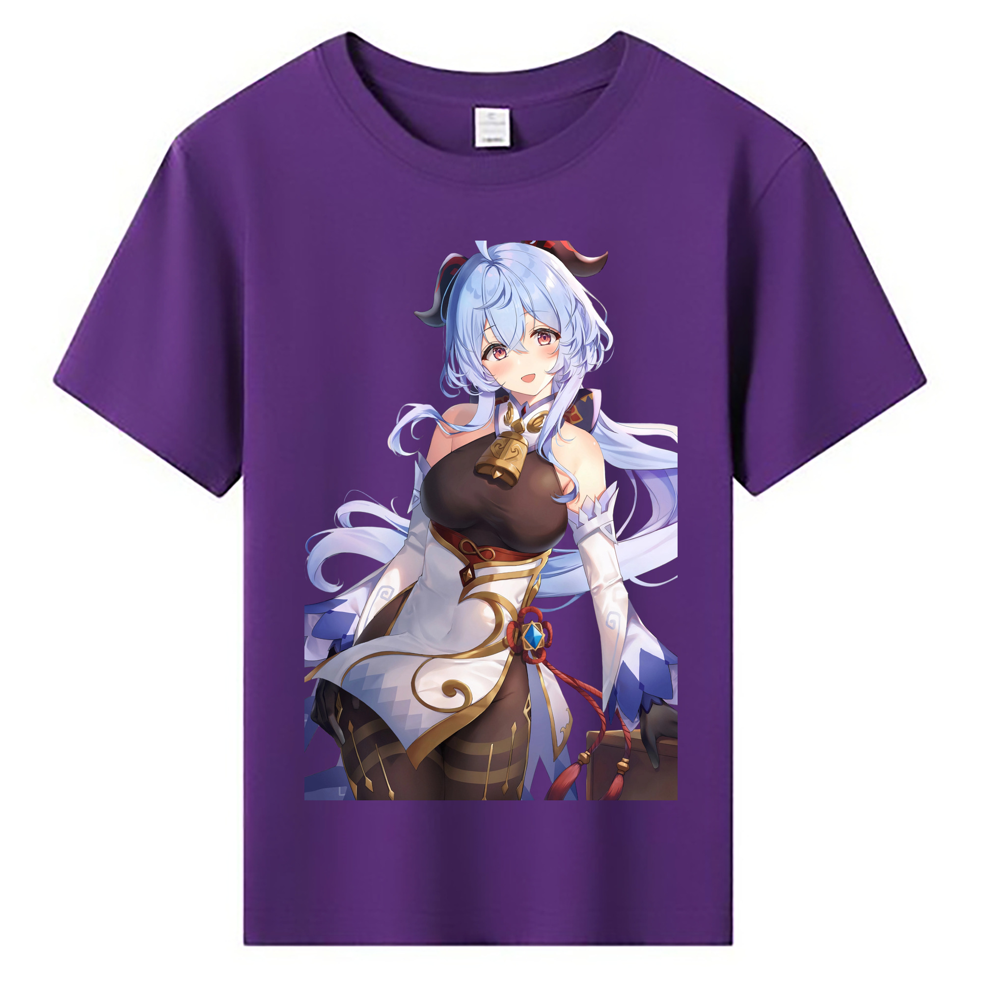 げんし神 甘雨 かんう genshin Ganyu 綿100％キッズTシャツ（フロントプリント）