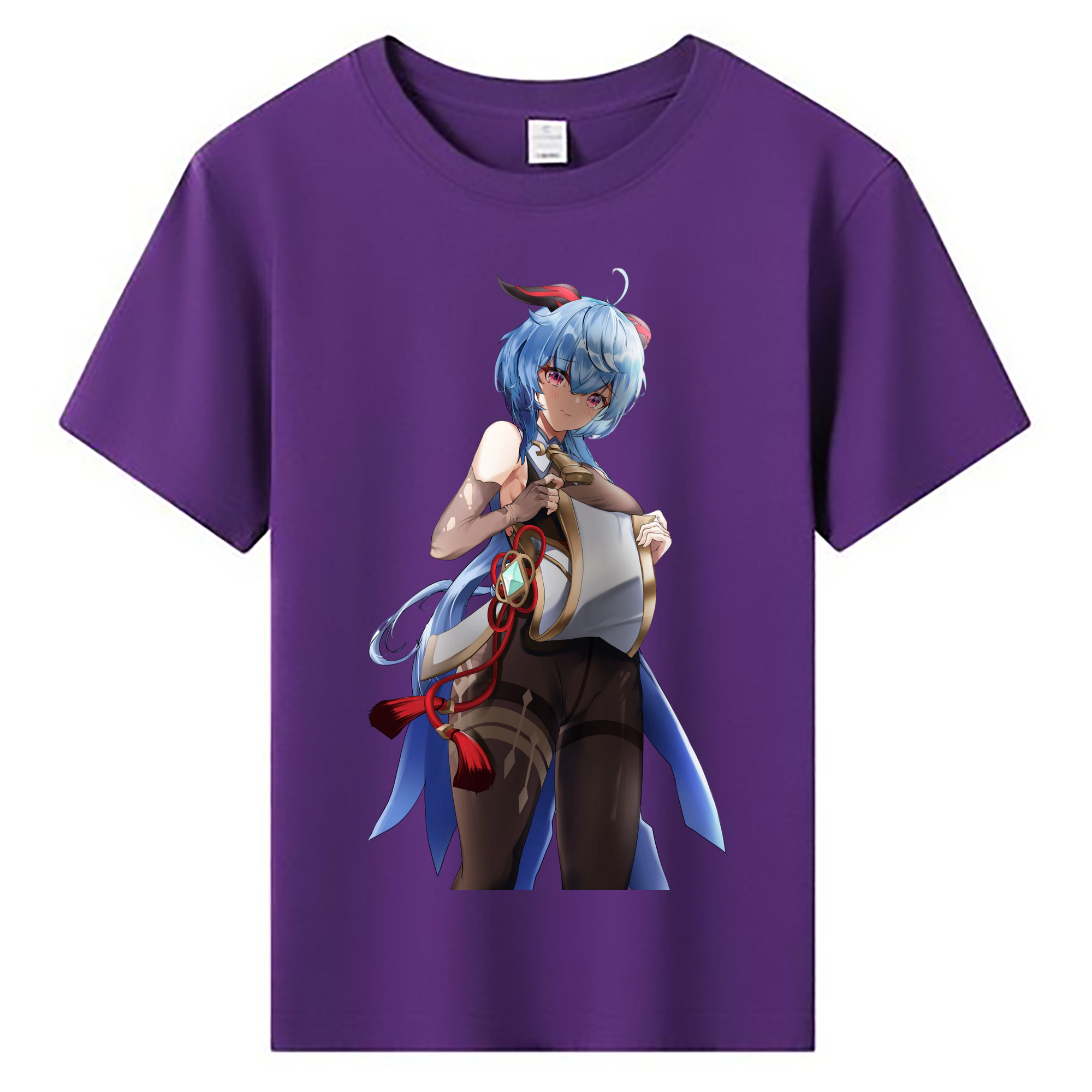げんし神 甘雨 かんう genshin Ganyu 綿100％キッズTシャツ（フロントプリント）