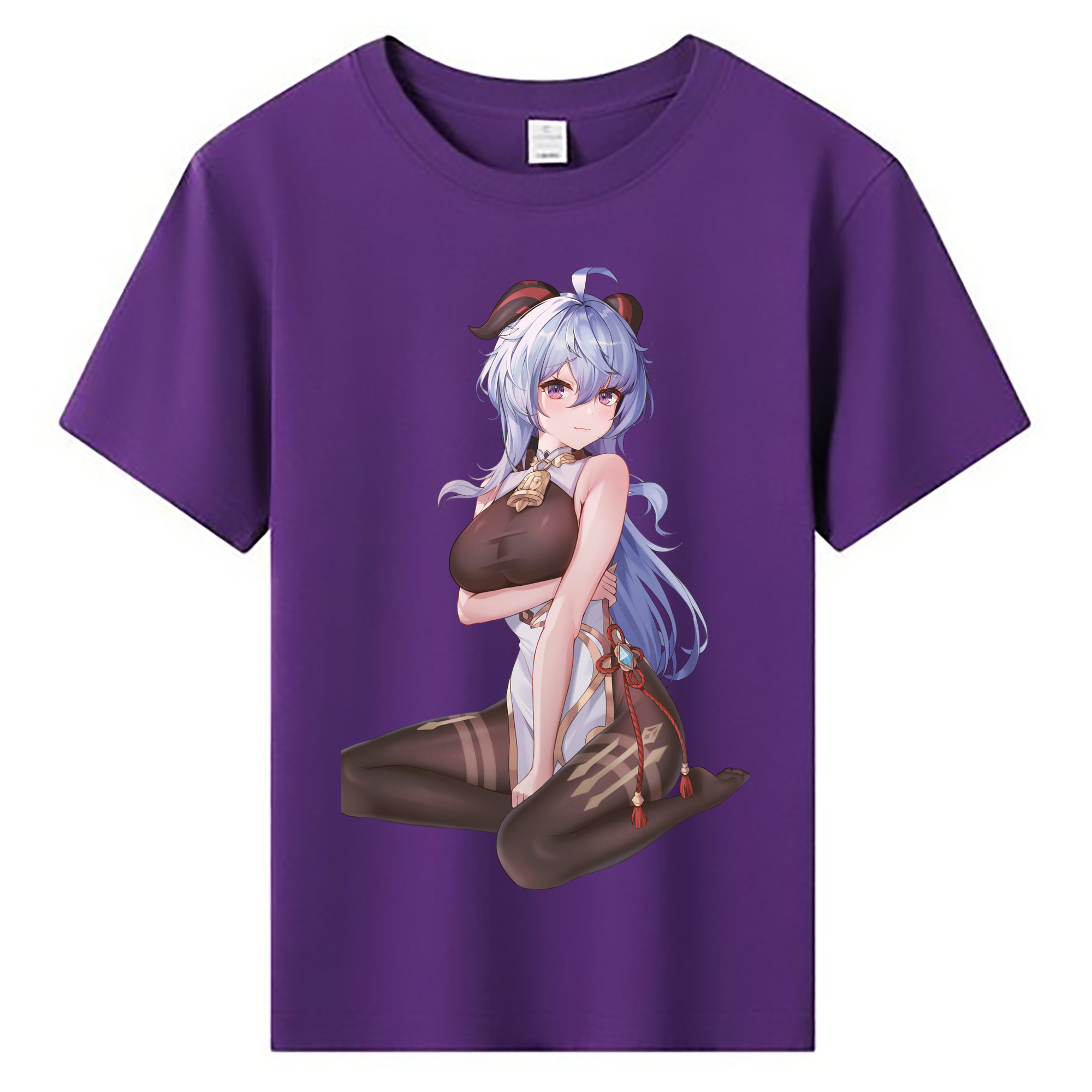 げんし神 甘雨 かんう genshin Ganyu 綿100％キッズTシャツ（フロントプリント）