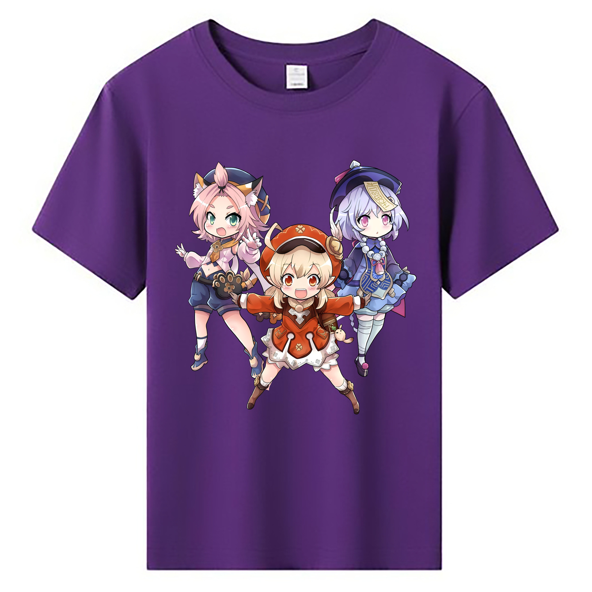 げんし神 七七 なな  genshin Nana 綿100％キッズTシャツ（フロントプリント）