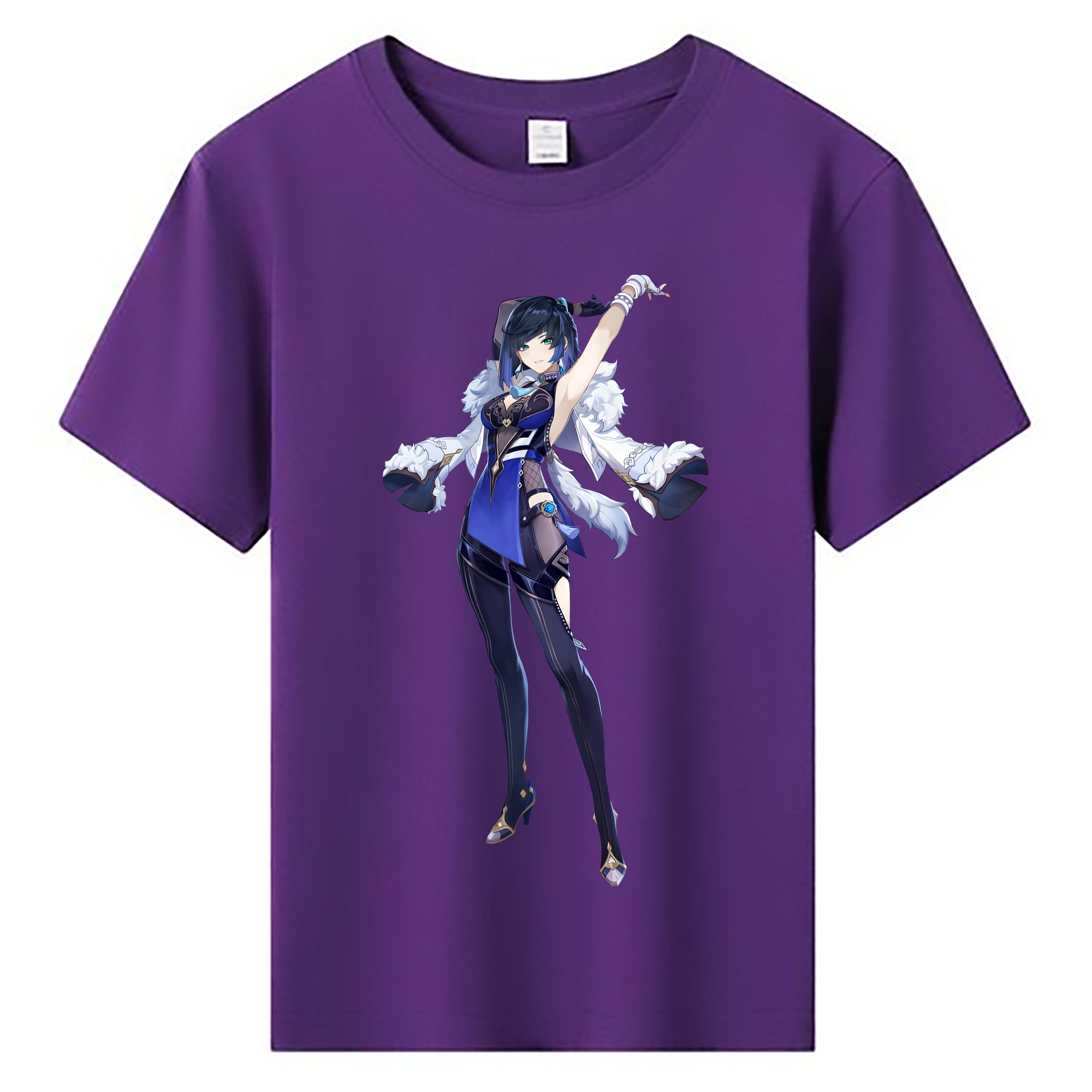 げんし神 夜兰 やらん genshin Yaran 綿100％キッズTシャツ（フロントプリント）