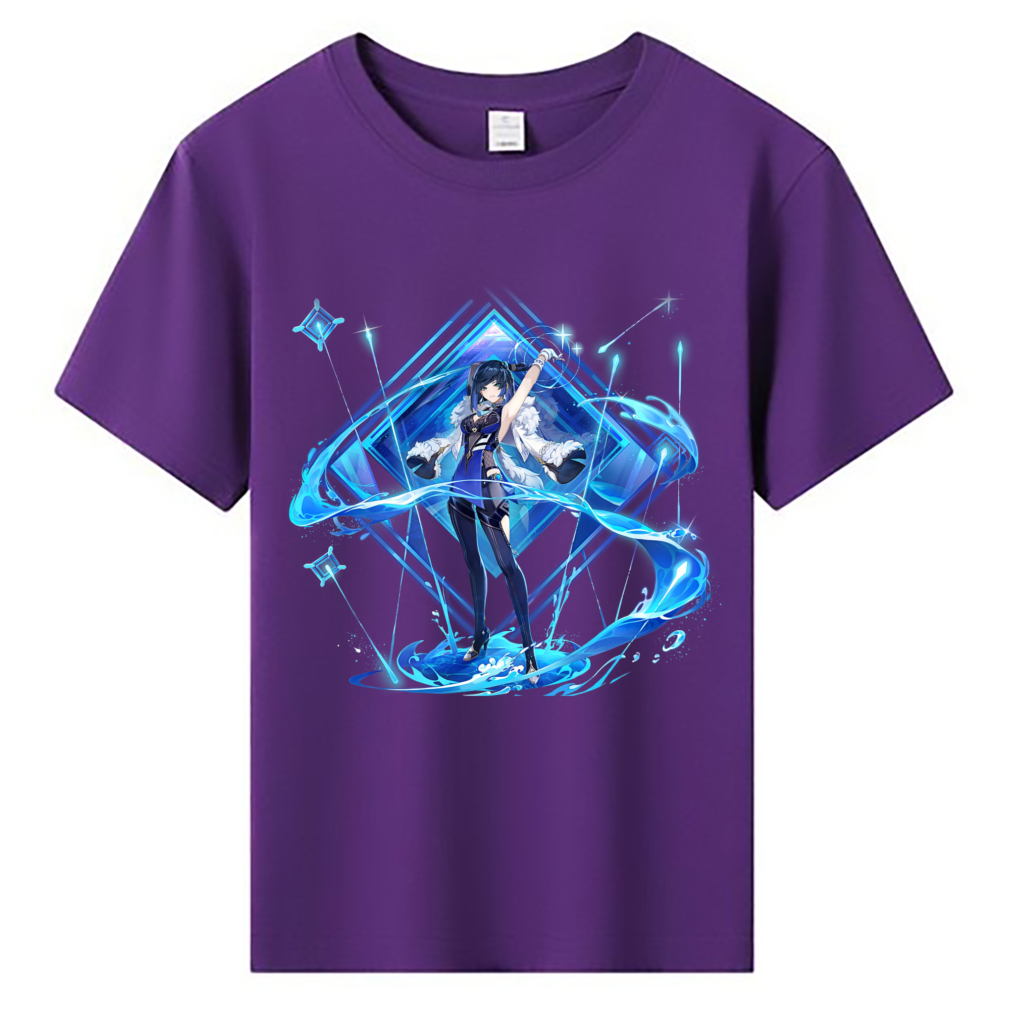 げんし神 夜兰 やらん genshin Yaran 綿100％キッズTシャツ（フロントプリント）