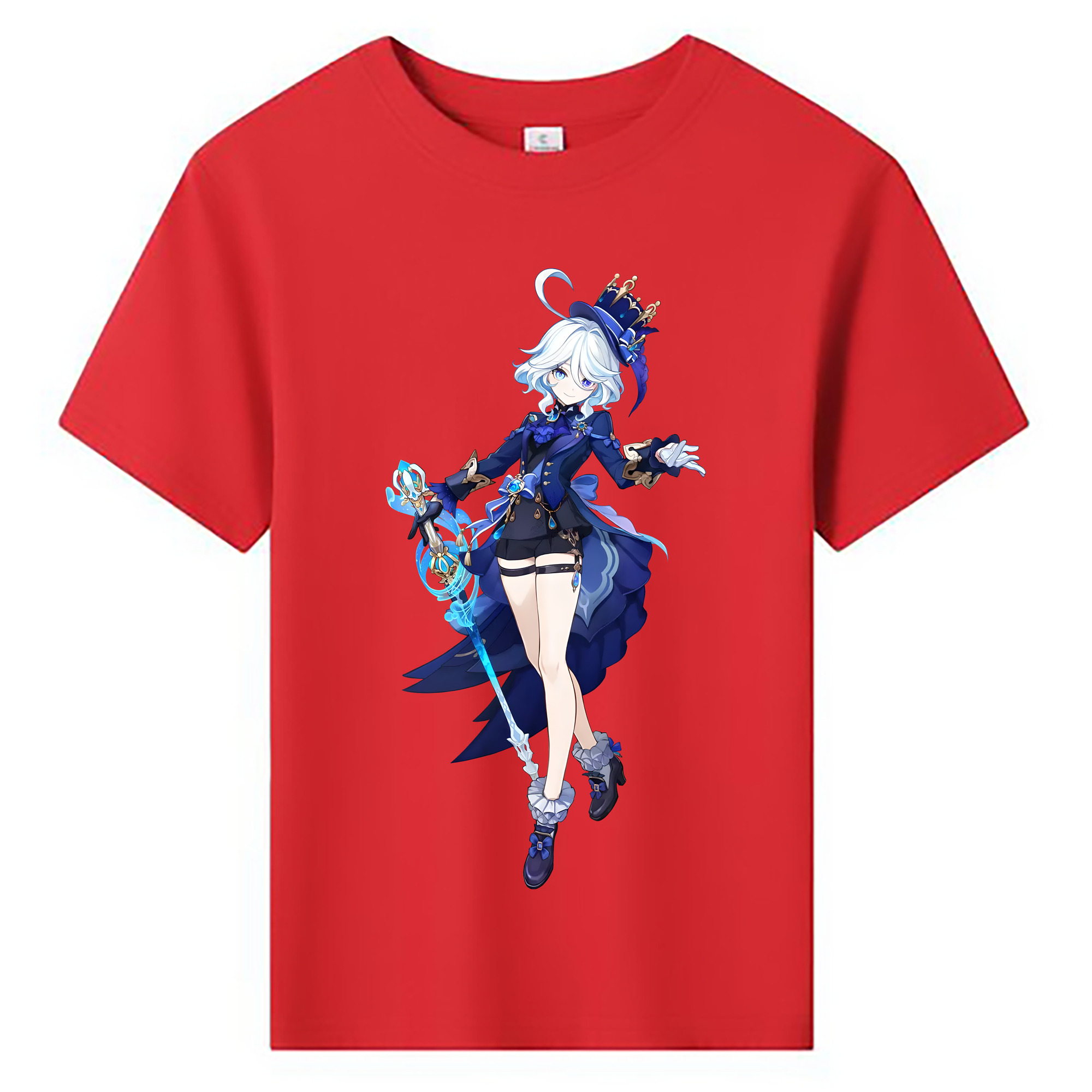 げんし神 フリーナ genshin Furina 綿100％キッズTシャツ（フロントプリント）