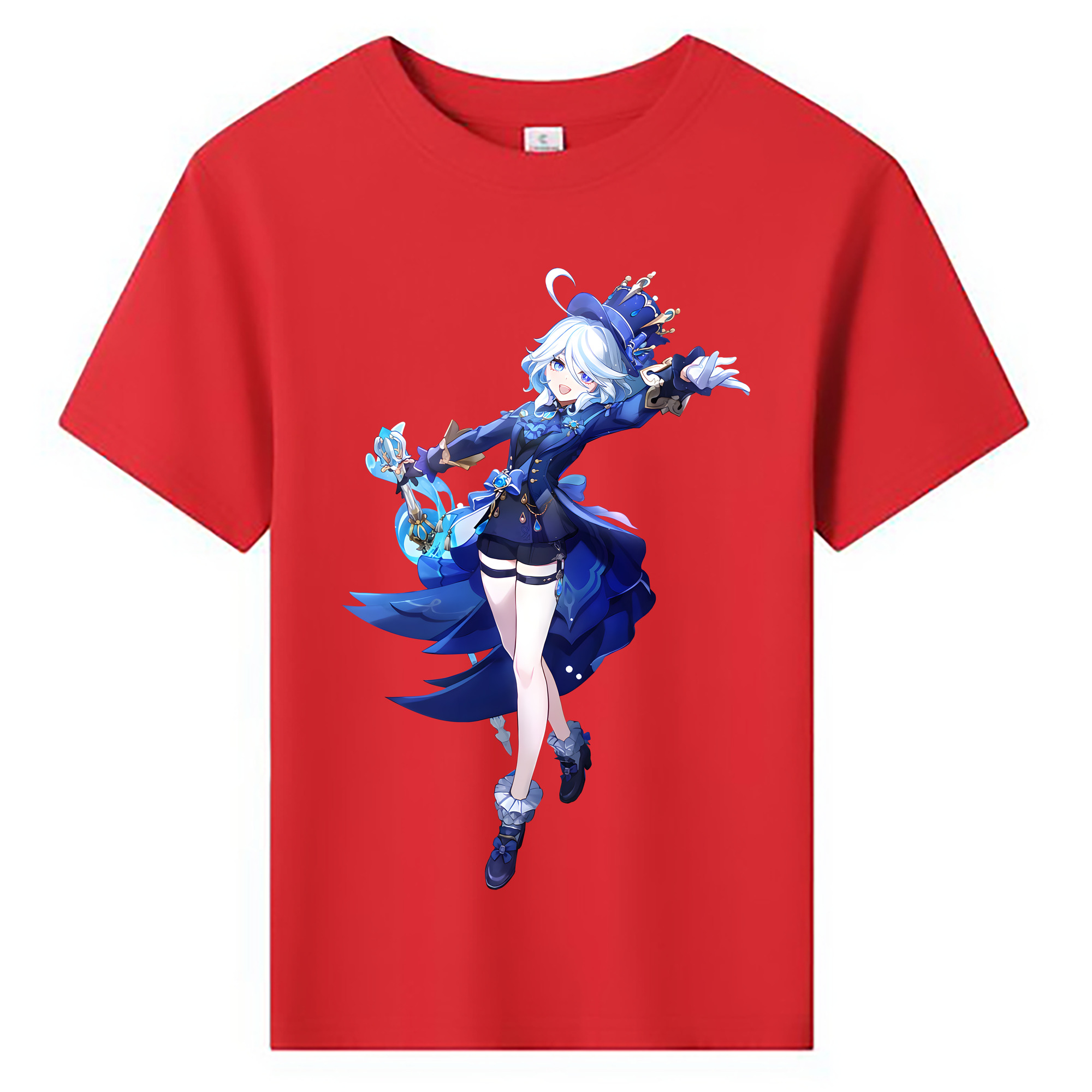 げんし神 フリーナ genshin Furina 綿100％キッズTシャツ（フロントプリント）