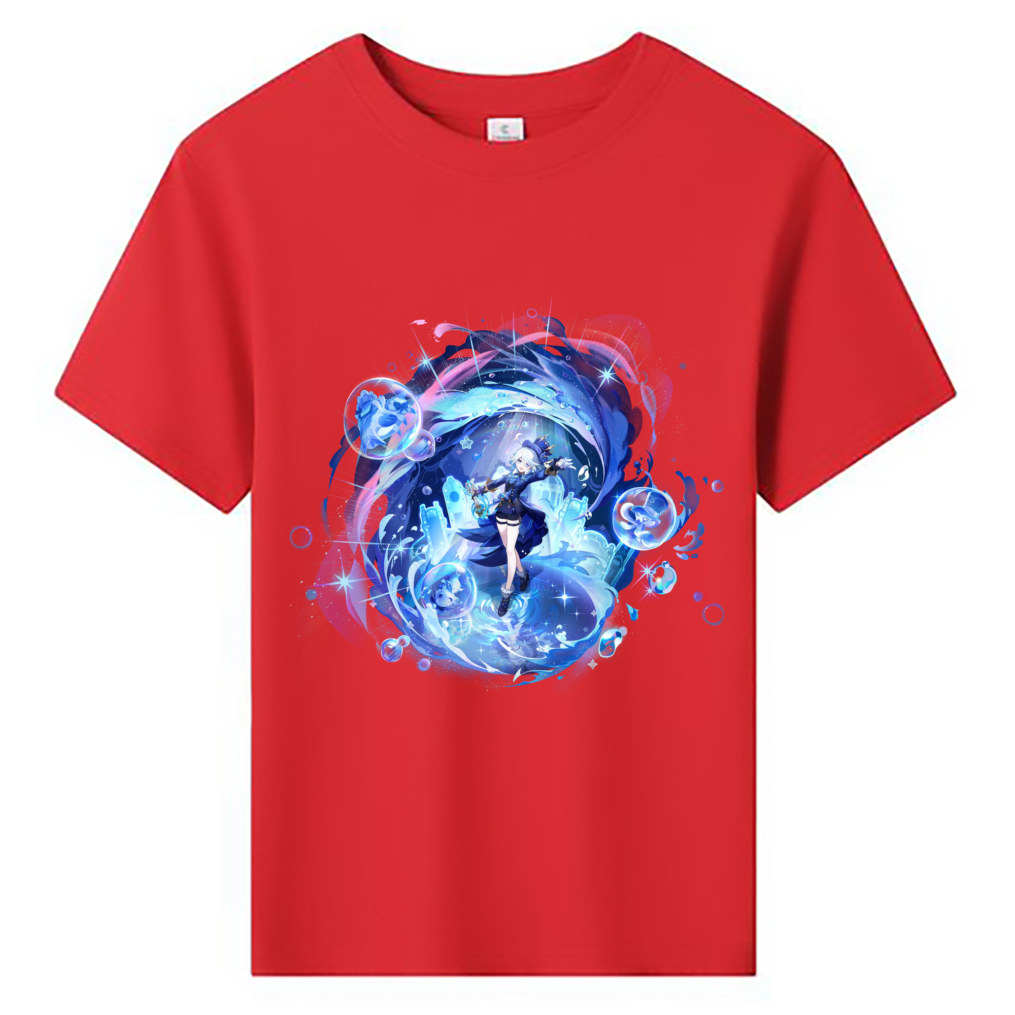 げんし神 フリーナ genshin Furina 綿100％キッズTシャツ（フロントプリント）