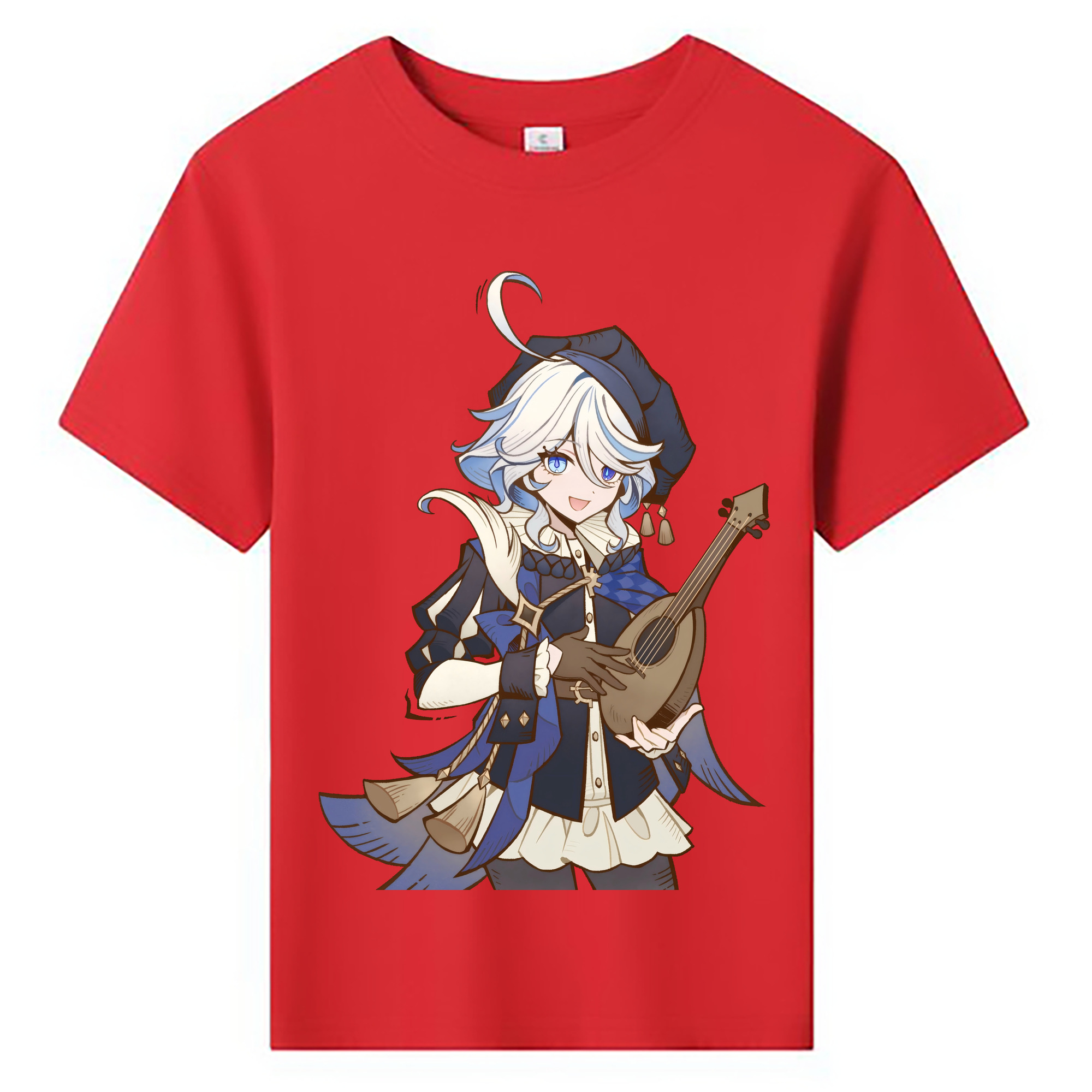 げんし神 フリーナ genshin Furina 綿100％キッズTシャツ（フロントプリント）