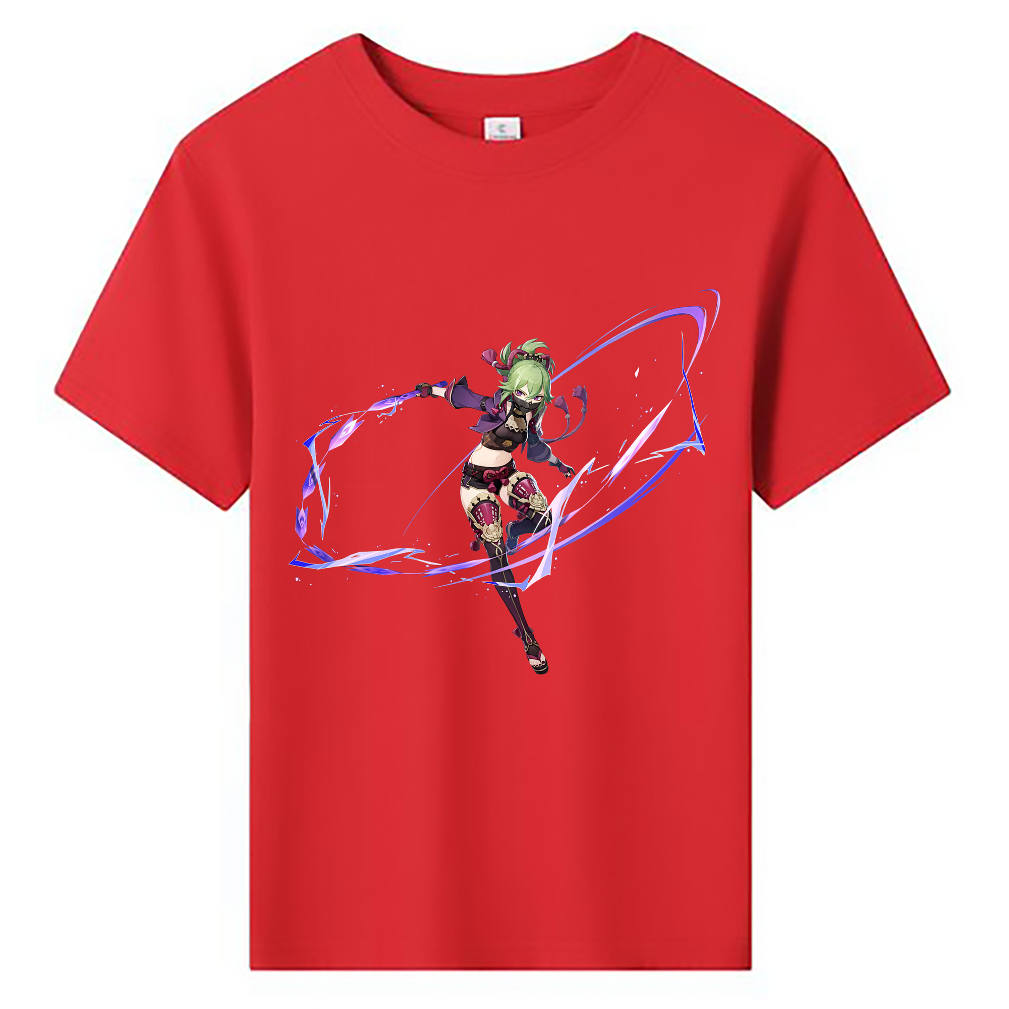 げんし神  久岐忍 くき しのぶ genshin Kuki Shinobu 綿100％キッズTシャツ（フロントプリント）