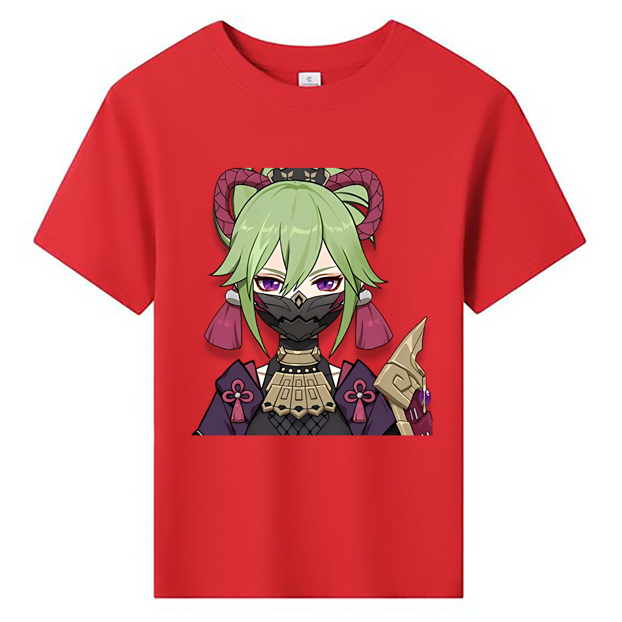 げんし神  久岐忍 くき しのぶ genshin Kuki Shinobu 綿100％キッズTシャツ（フロントプリント）