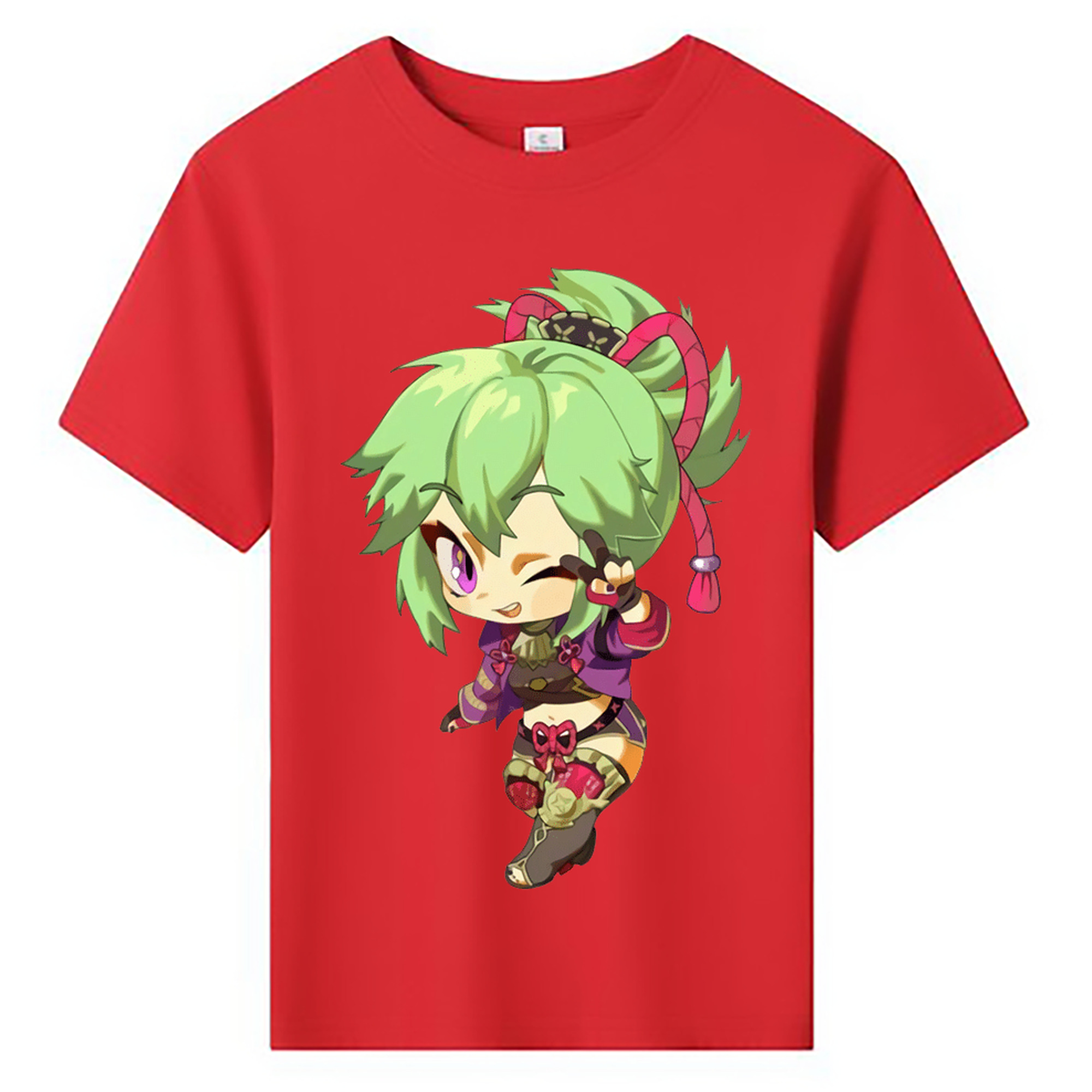 げんし神  久岐忍 くき しのぶ genshin Kuki Shinobu 綿100％キッズTシャツ（フロントプリント）