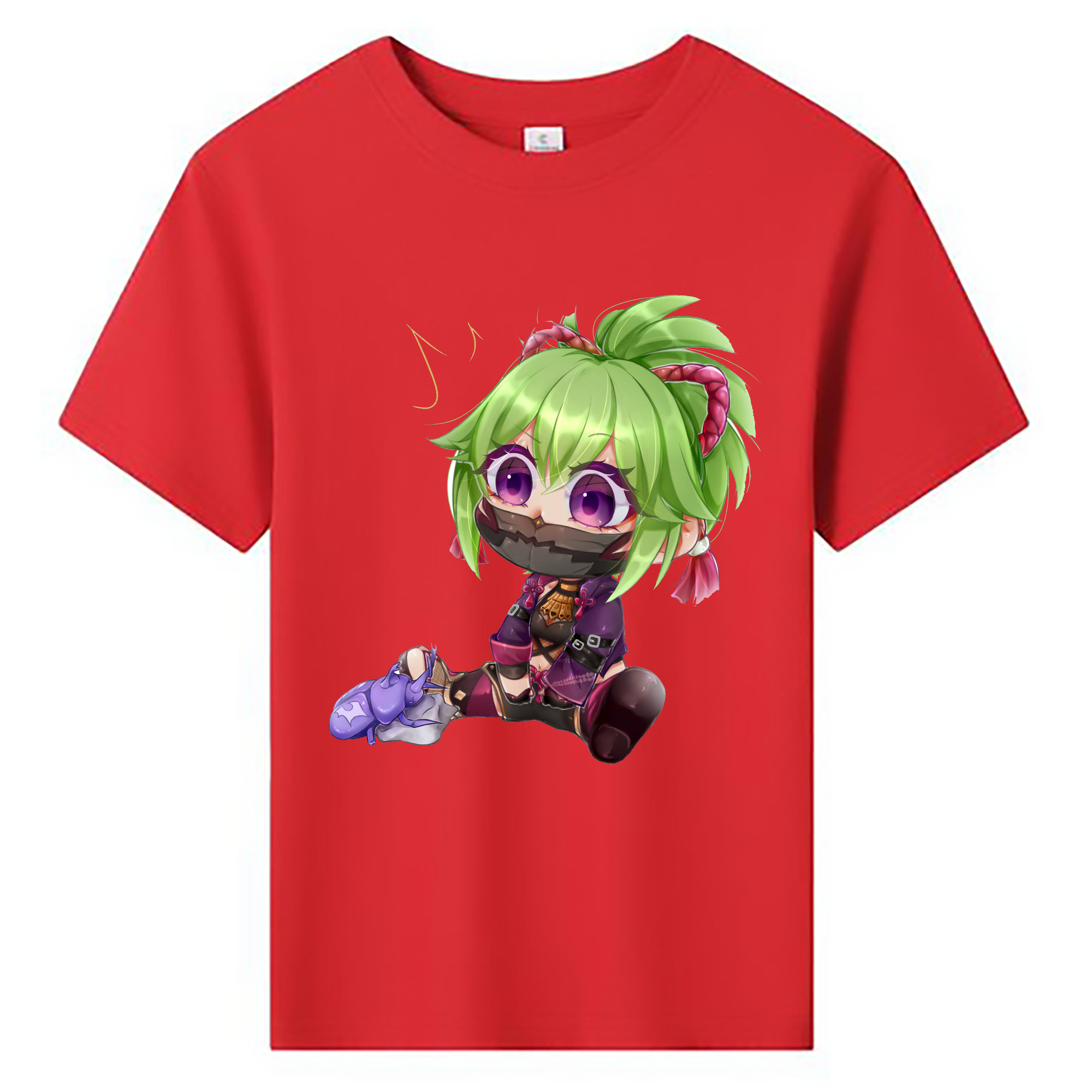 げんし神  久岐忍 くき しのぶ genshin Kuki Shinobu 綿100％キッズTシャツ（フロントプリント）