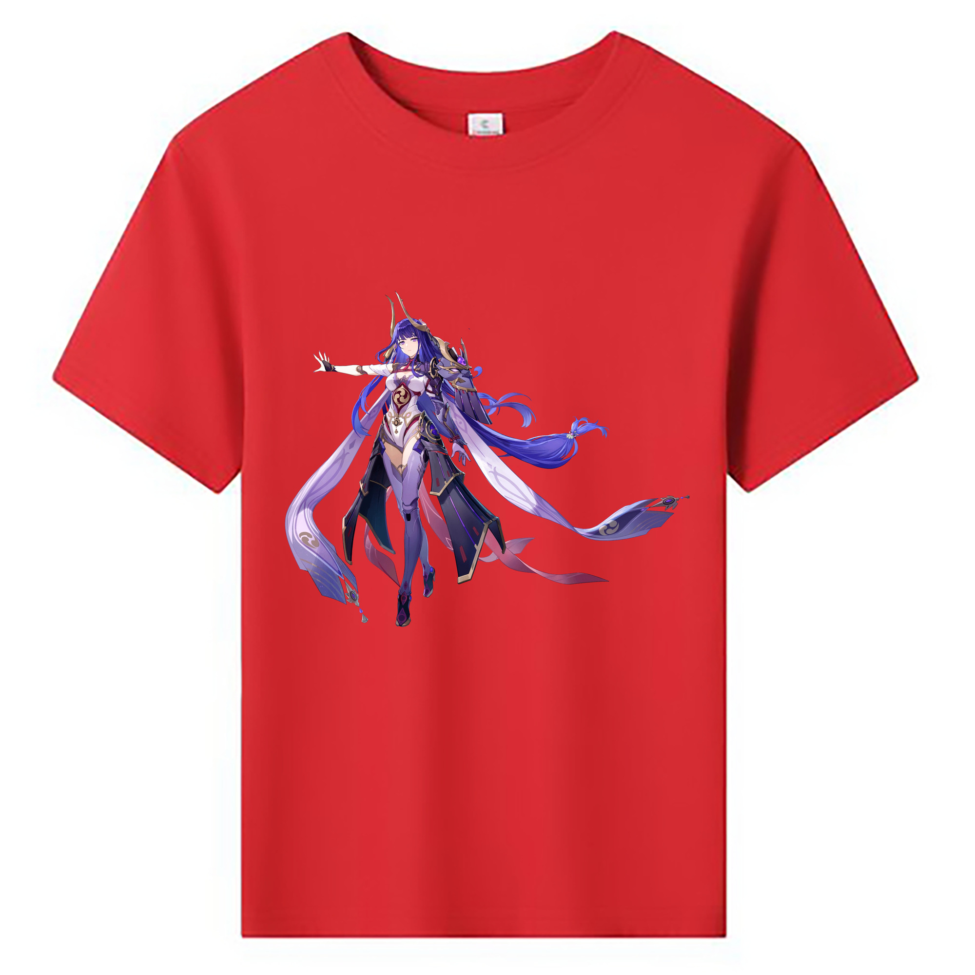 げんし神 雷電将軍 らいでんしょうぐん genshin Raiden Shogun 綿100％キッズTシャツ（フロントプリント）