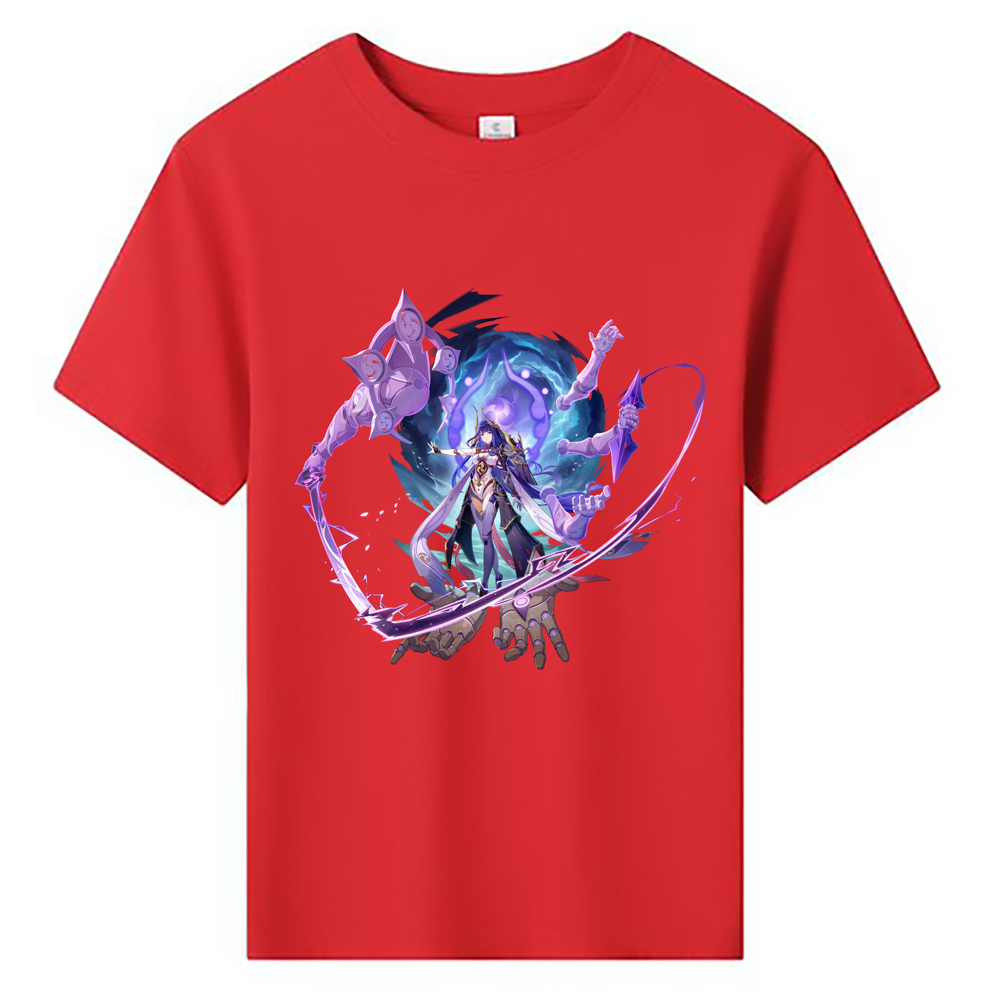 げんし神 雷電将軍 らいでんしょうぐん genshin Raiden Shogun 綿100％キッズTシャツ（フロントプリント）