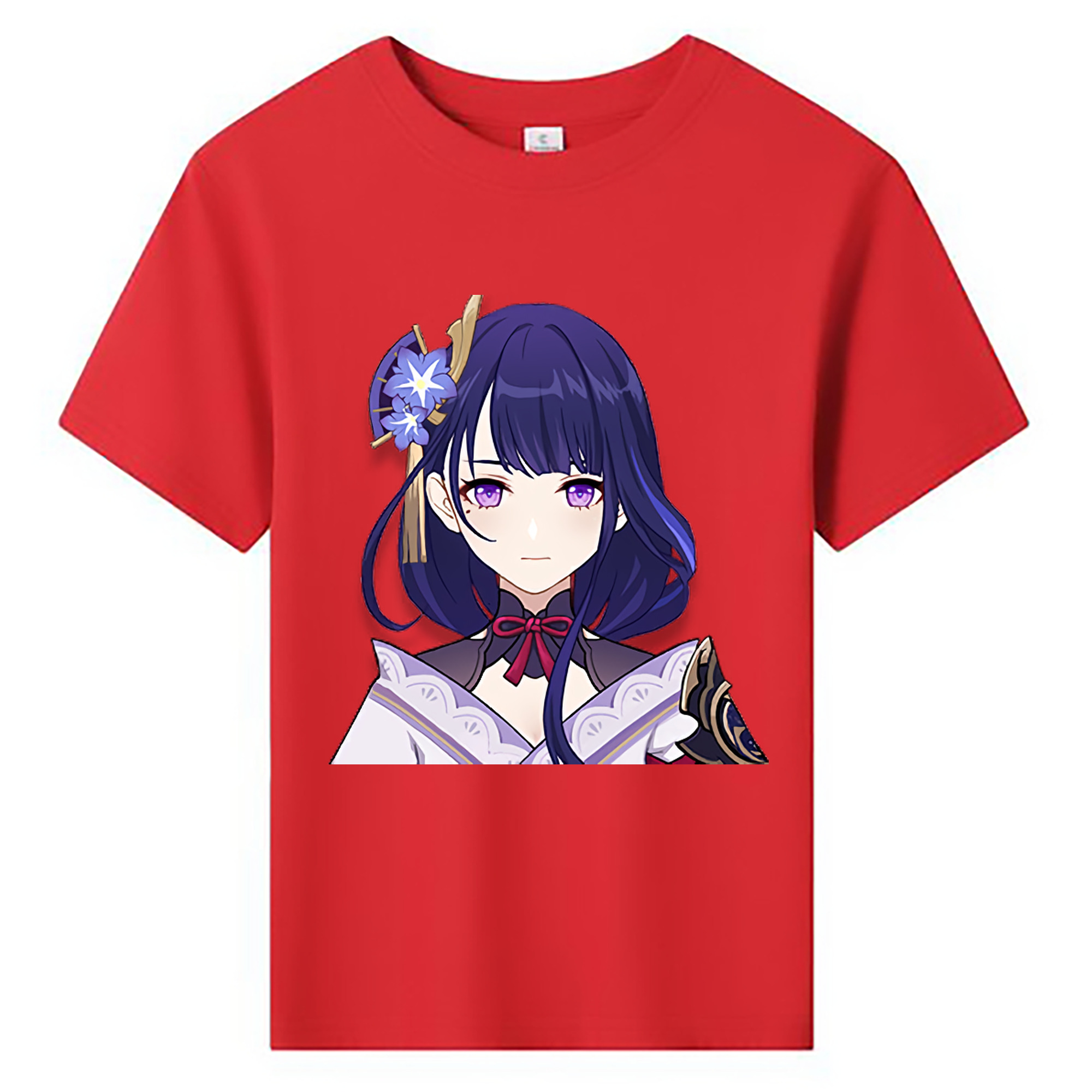 げんし神 雷電将軍 らいでんしょうぐん genshin Raiden Shogun 綿100％キッズTシャツ（フロントプリント）