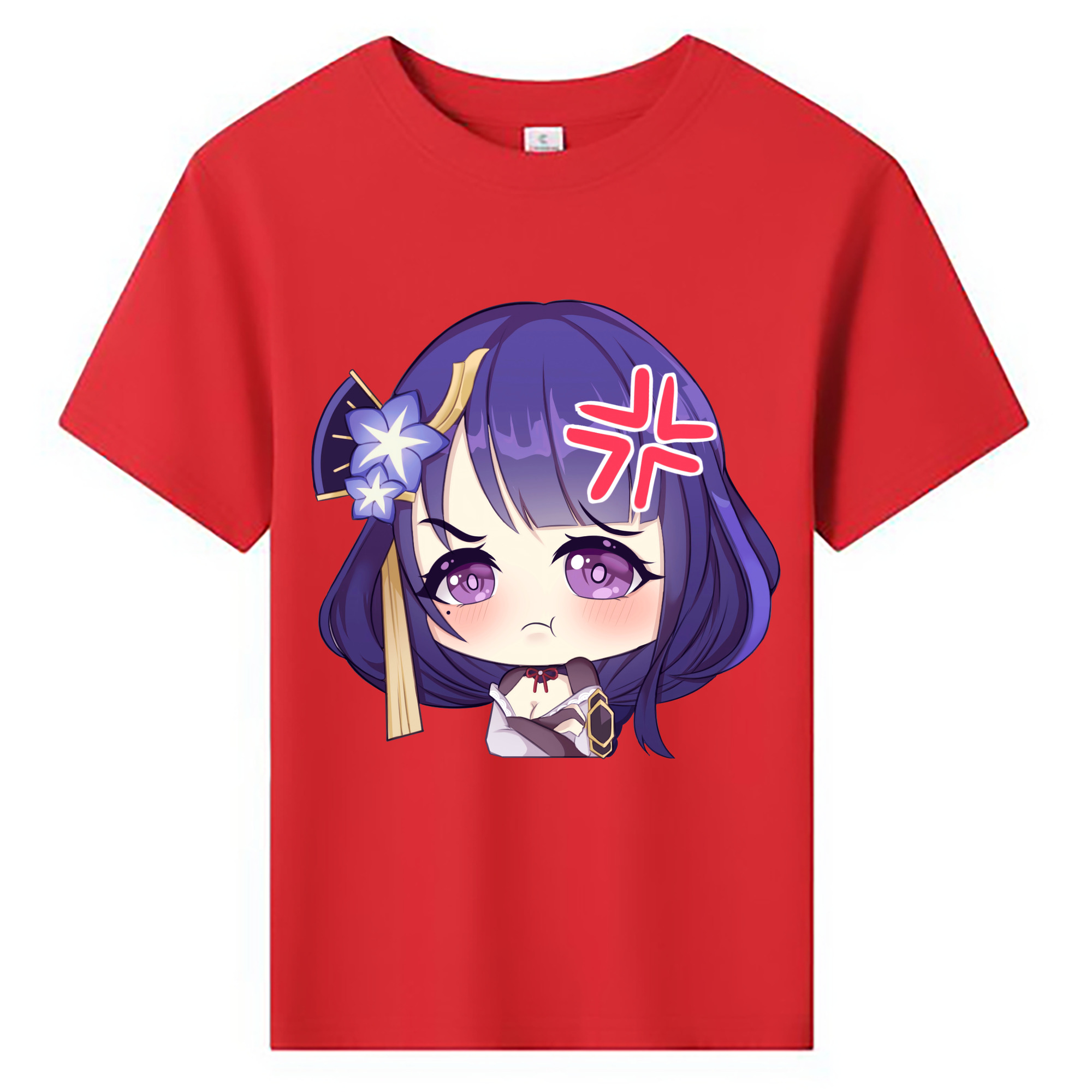 げんし神 雷電将軍 らいでんしょうぐん genshin Raiden Shogun 綿100％キッズTシャツ（フロントプリント）