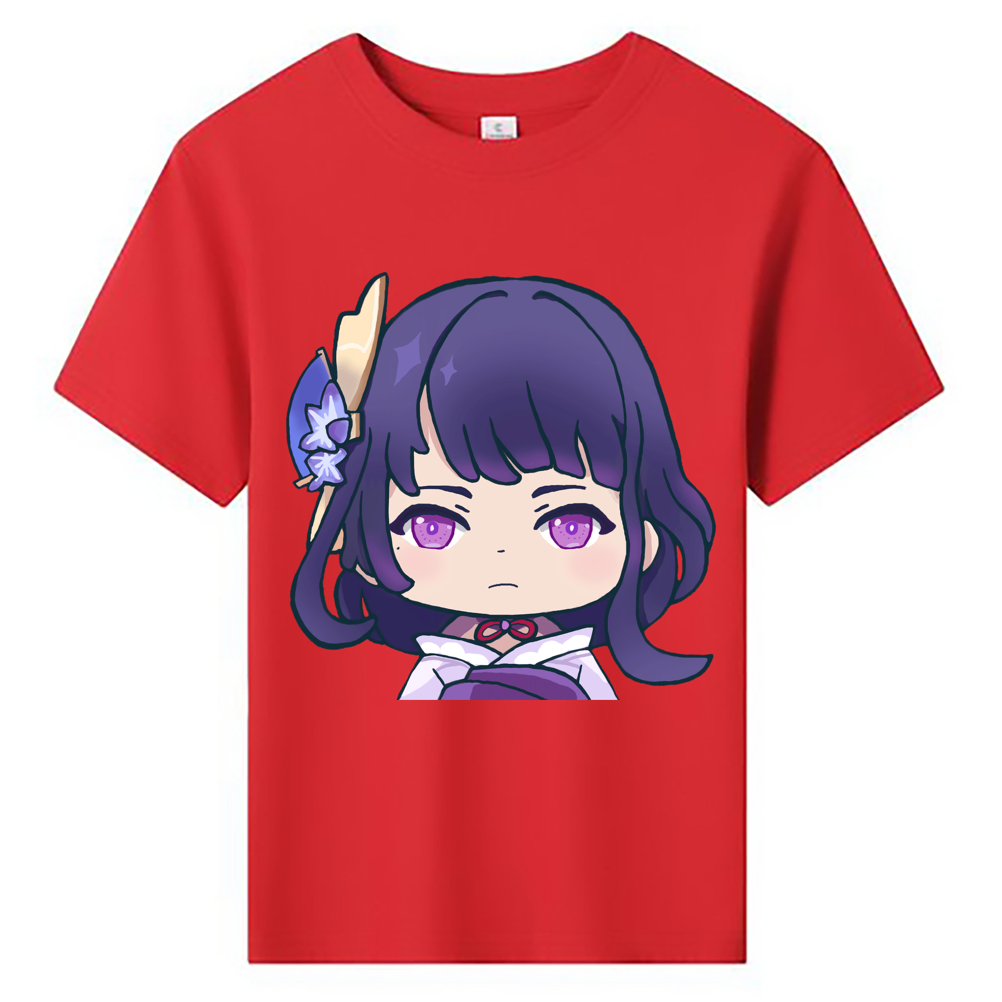 げんし神 雷電将軍 らいでんしょうぐん genshin Raiden Shogun 綿100％キッズTシャツ（フロントプリント）