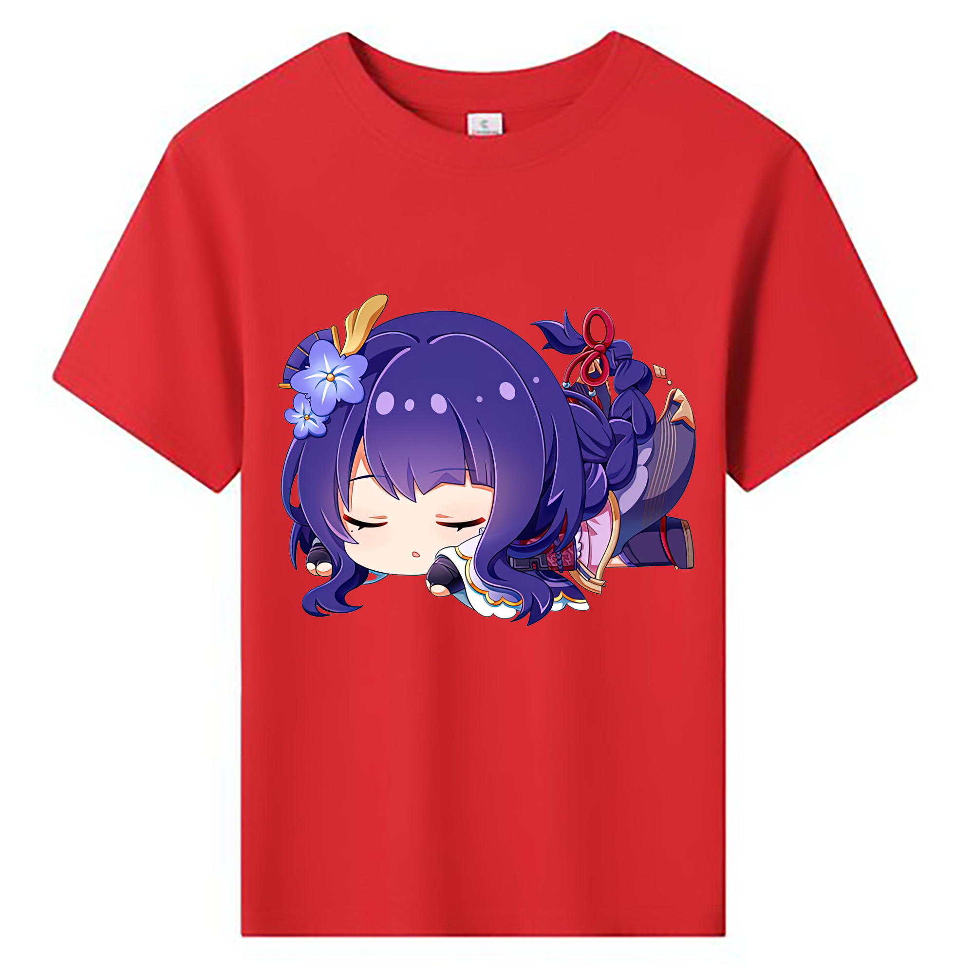 げんし神 雷電将軍 らいでんしょうぐん genshin Raiden Shogun 綿100％キッズTシャツ（フロントプリント）