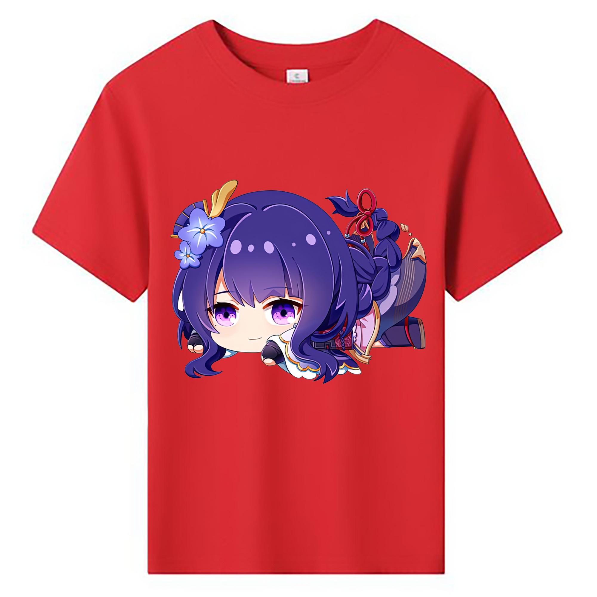 げんし神 雷電将軍 らいでんしょうぐん genshin Raiden Shogun 綿100％キッズTシャツ（フロントプリント）
