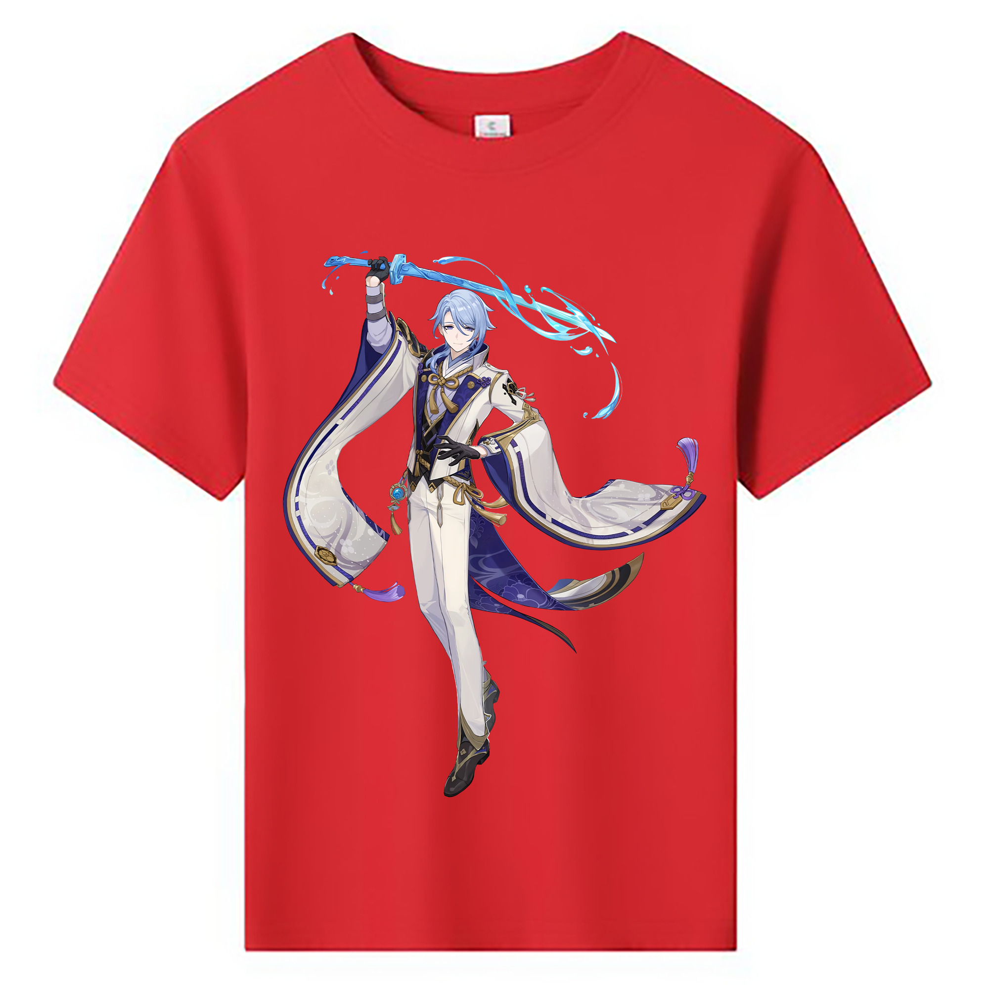 げんし神 神里綾人 かみさとあやと genshin Kamisato Ayato 綿100％キッズTシャツ（フロントプリント）
