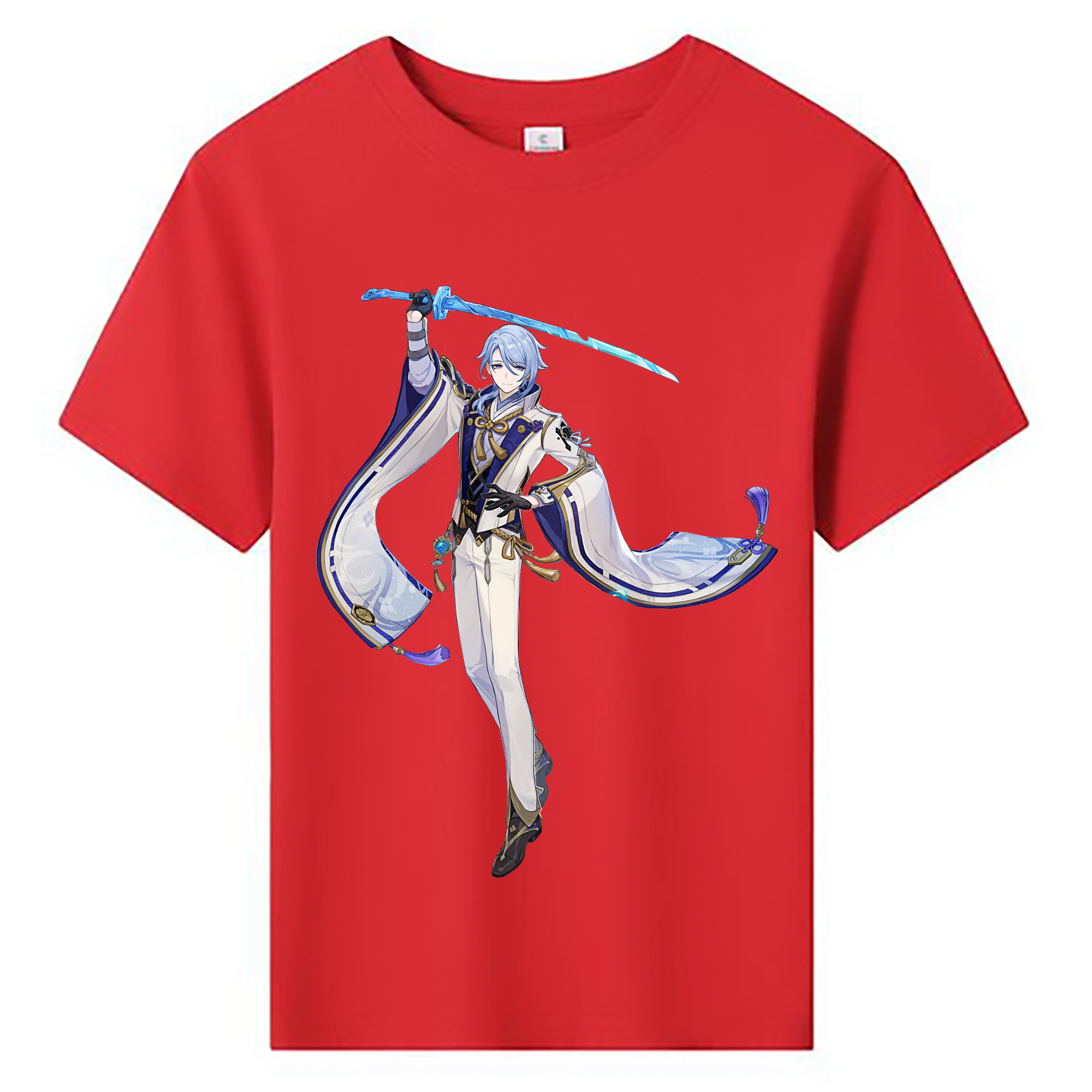 げんし神 神里綾人 かみさとあやと genshin Kamisato Ayato 綿100％キッズTシャツ（フロントプリント）