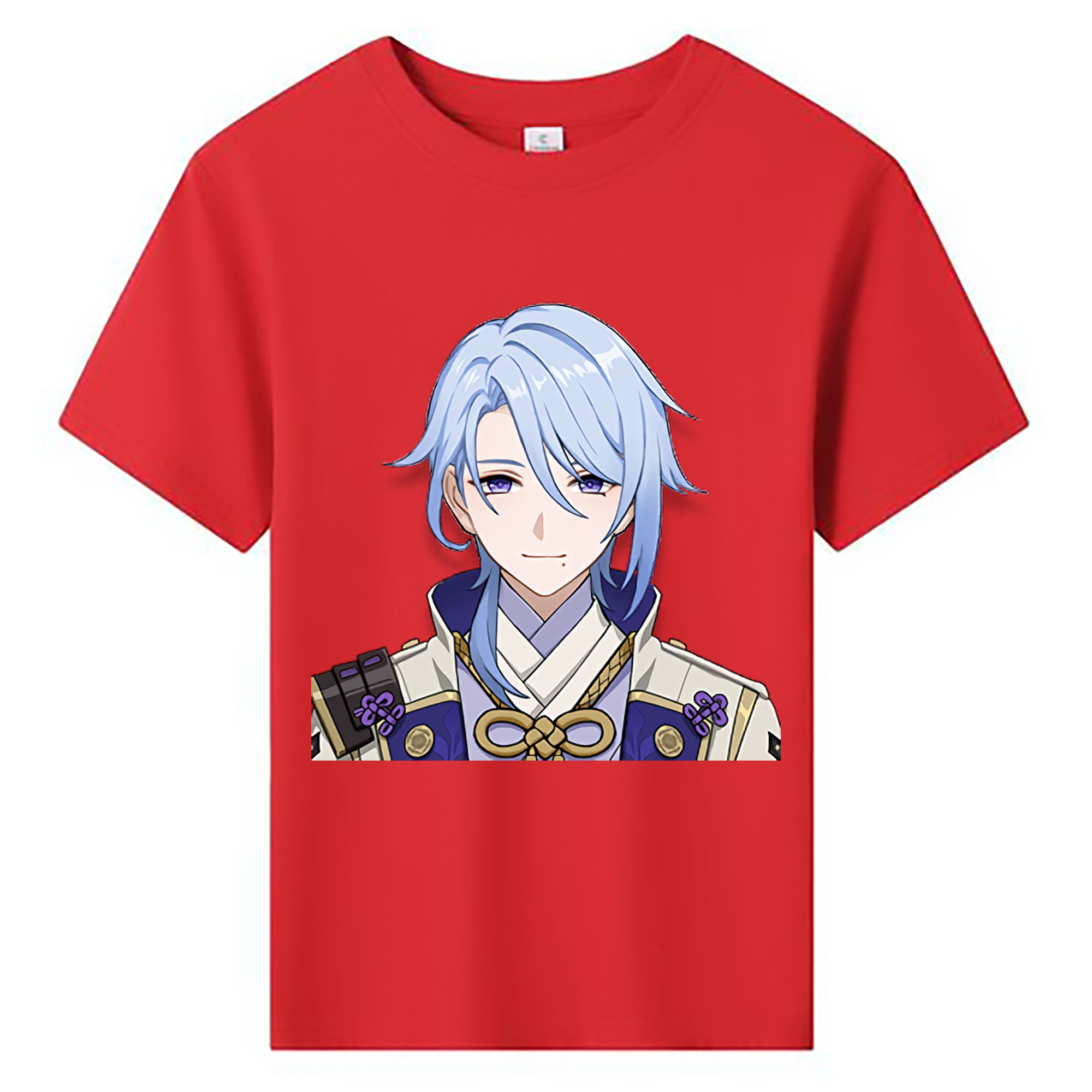 げんし神 神里綾人 かみさとあやと genshin Kamisato Ayato 綿100％キッズTシャツ（フロントプリント）