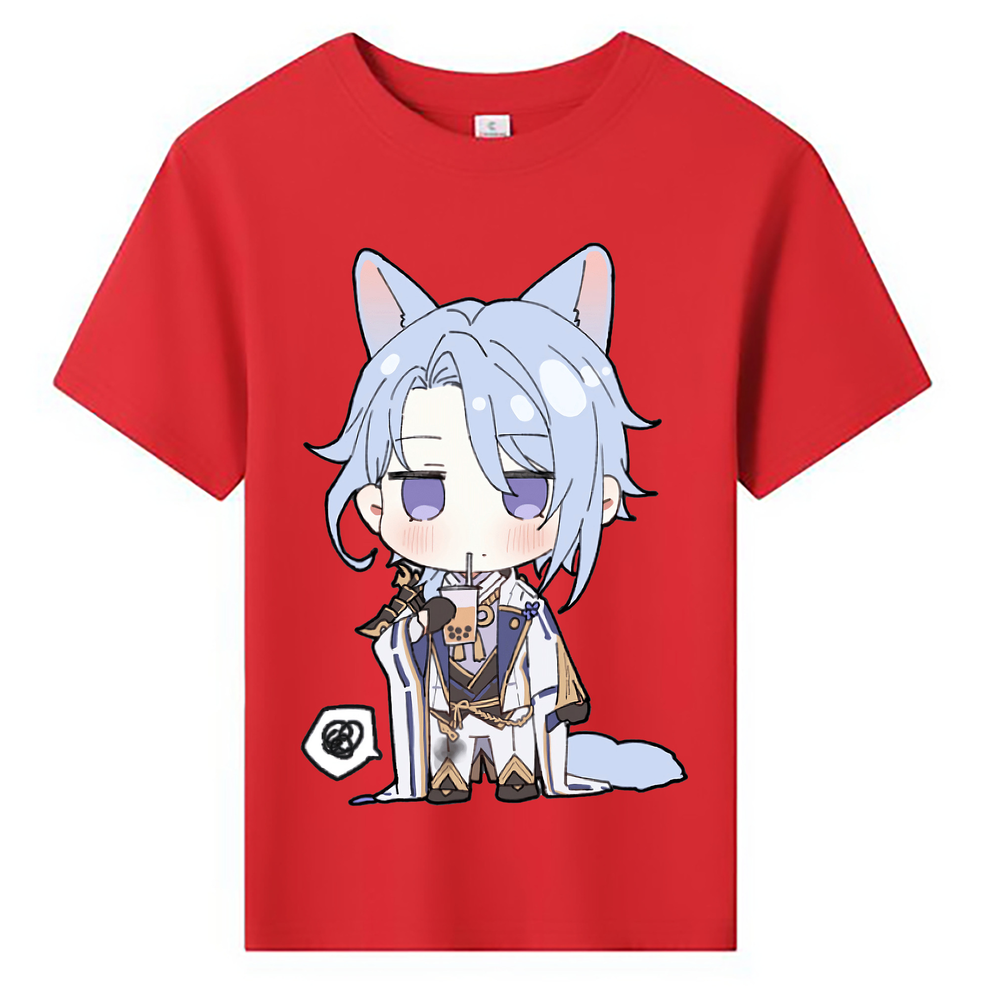 げんし神 神里綾人 かみさとあやと genshin Kamisato Ayato 綿100％キッズTシャツ（フロントプリント）