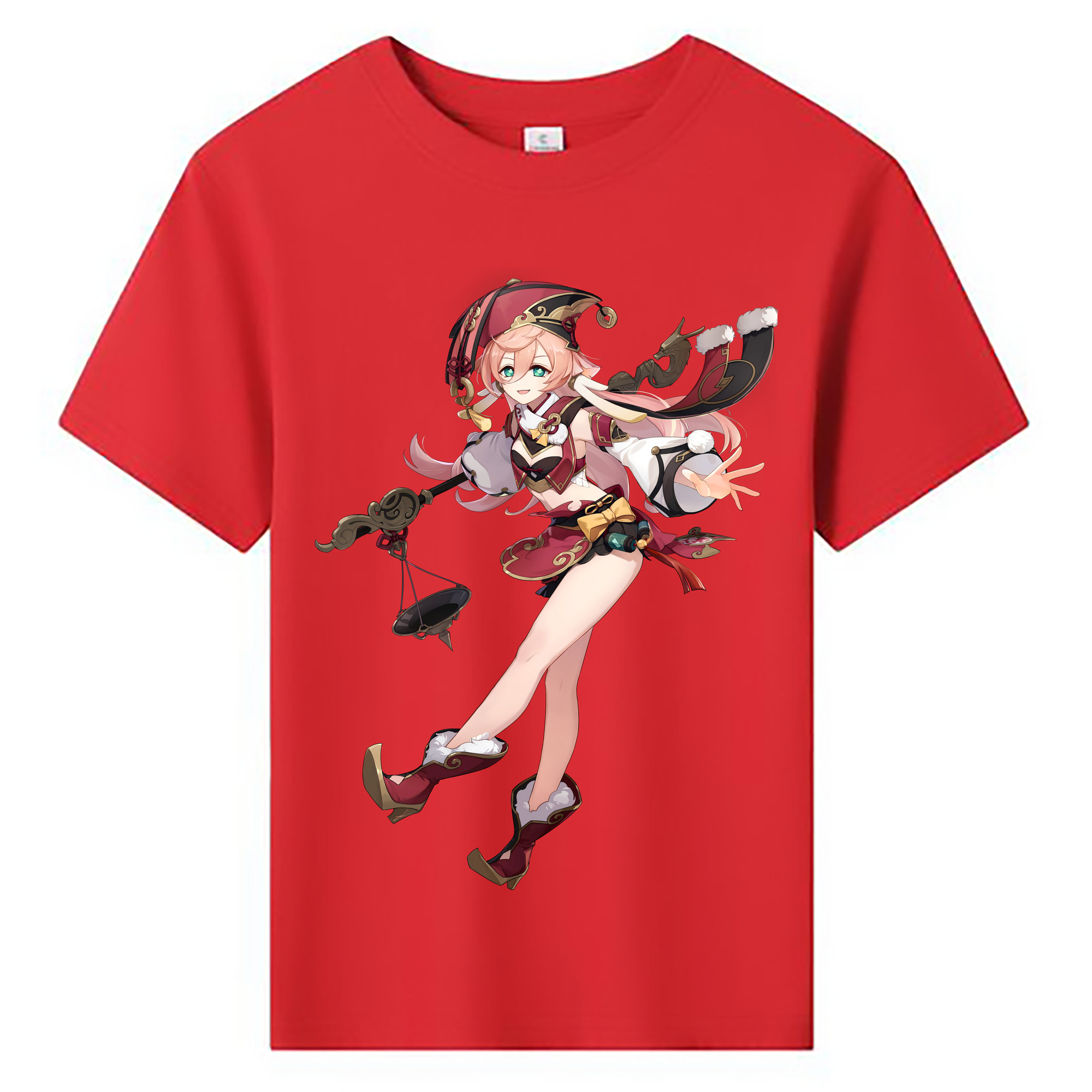 げんし神 ヤンフェイ genshin Yanfei 綿100％キッズTシャツ（フロントプリント）