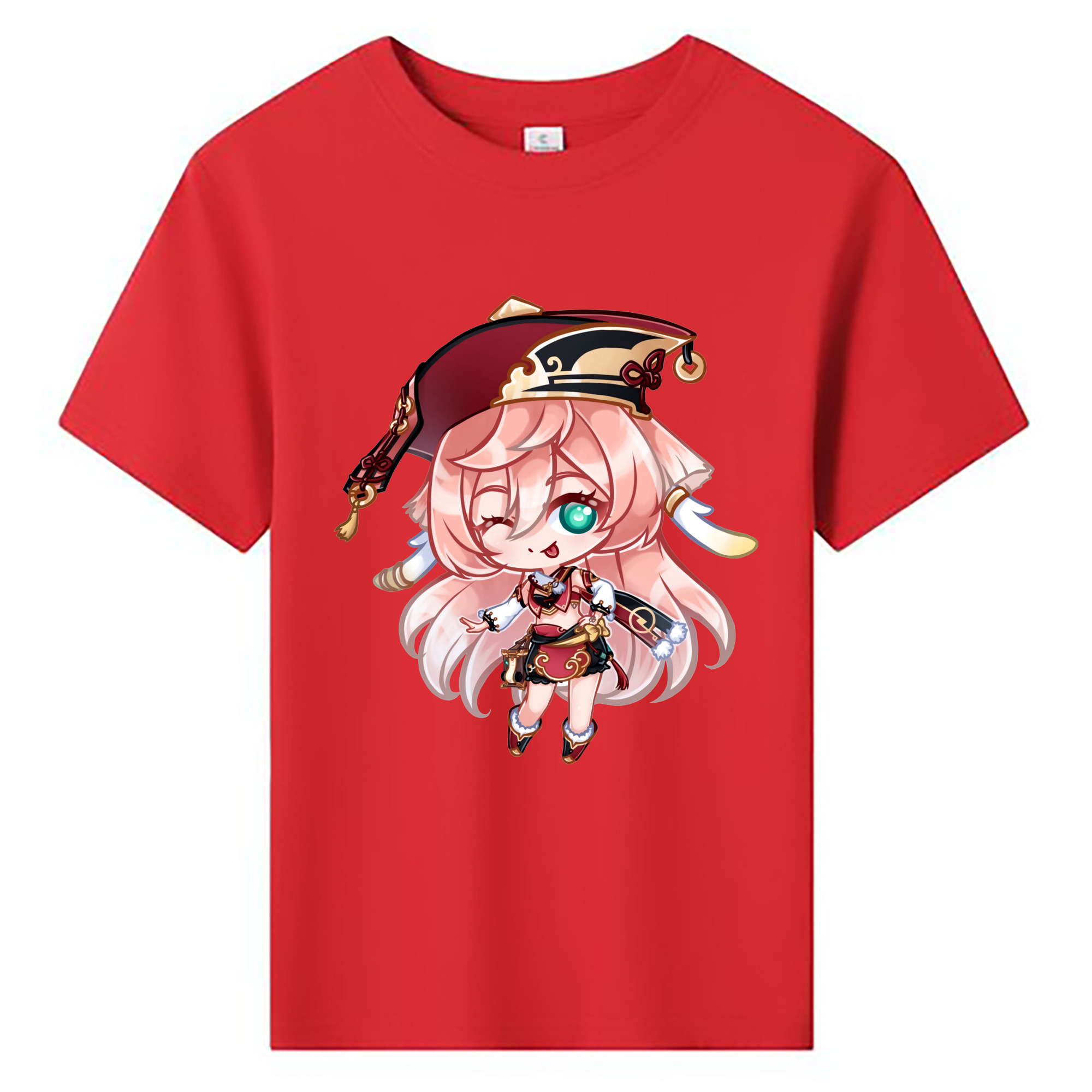 げんし神 ヤンフェイ genshin Yanfei 綿100％キッズTシャツ（フロントプリント）