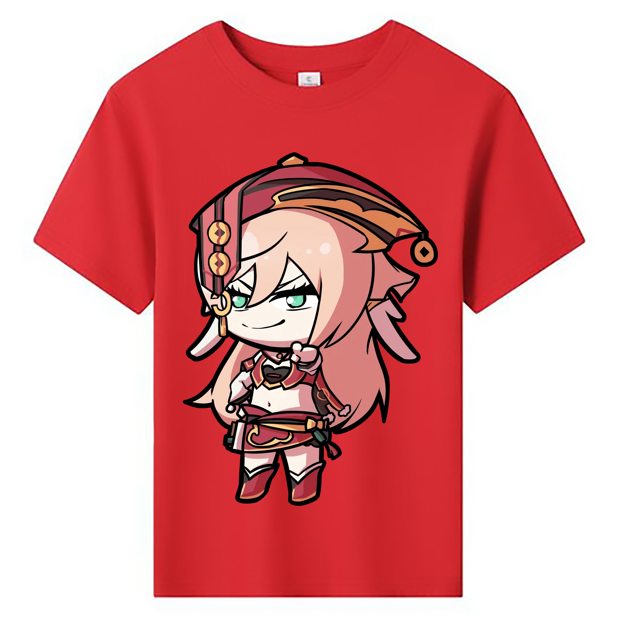 げんし神 ヤンフェイ genshin Yanfei 綿100％キッズTシャツ（フロントプリント）