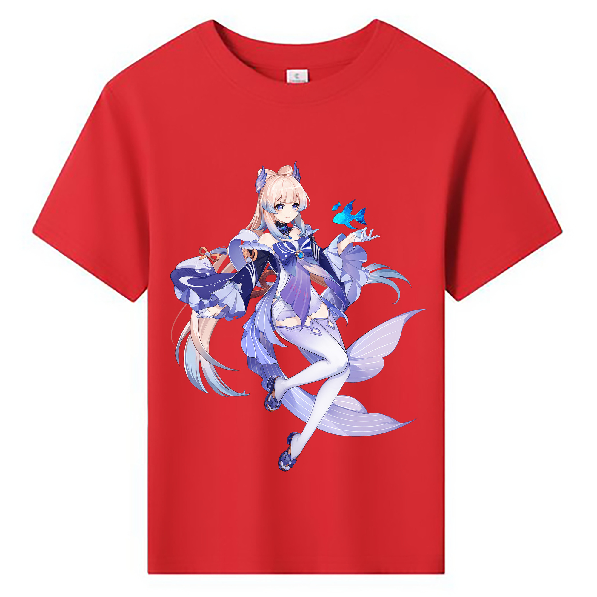 げんし神 珊瑚宮心海 サンゴノミヤ・ココミ genshin Sangonomiya Kokomi 綿100％キッズTシャツ（フロントプリント）