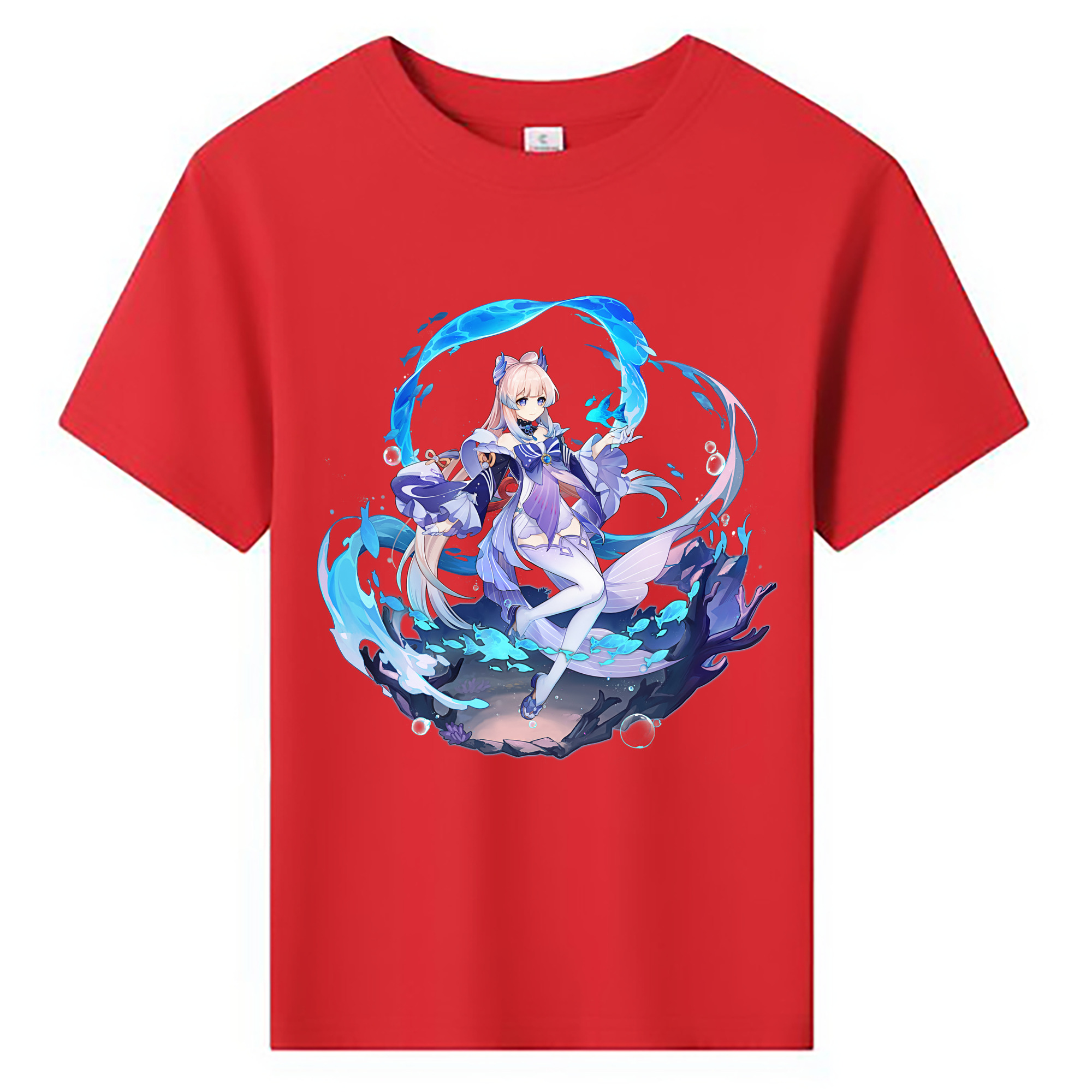 げんし神 珊瑚宮心海 サンゴノミヤ・ココミ genshin Sangonomiya Kokomi 綿100％キッズTシャツ（フロントプリント）