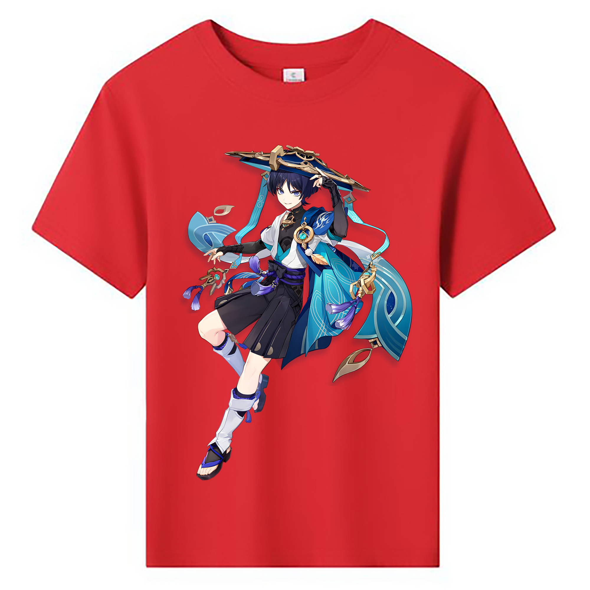 げんし神 さんペい genshin Sanpei 綿100％キッズTシャツ（フロントプリント）
