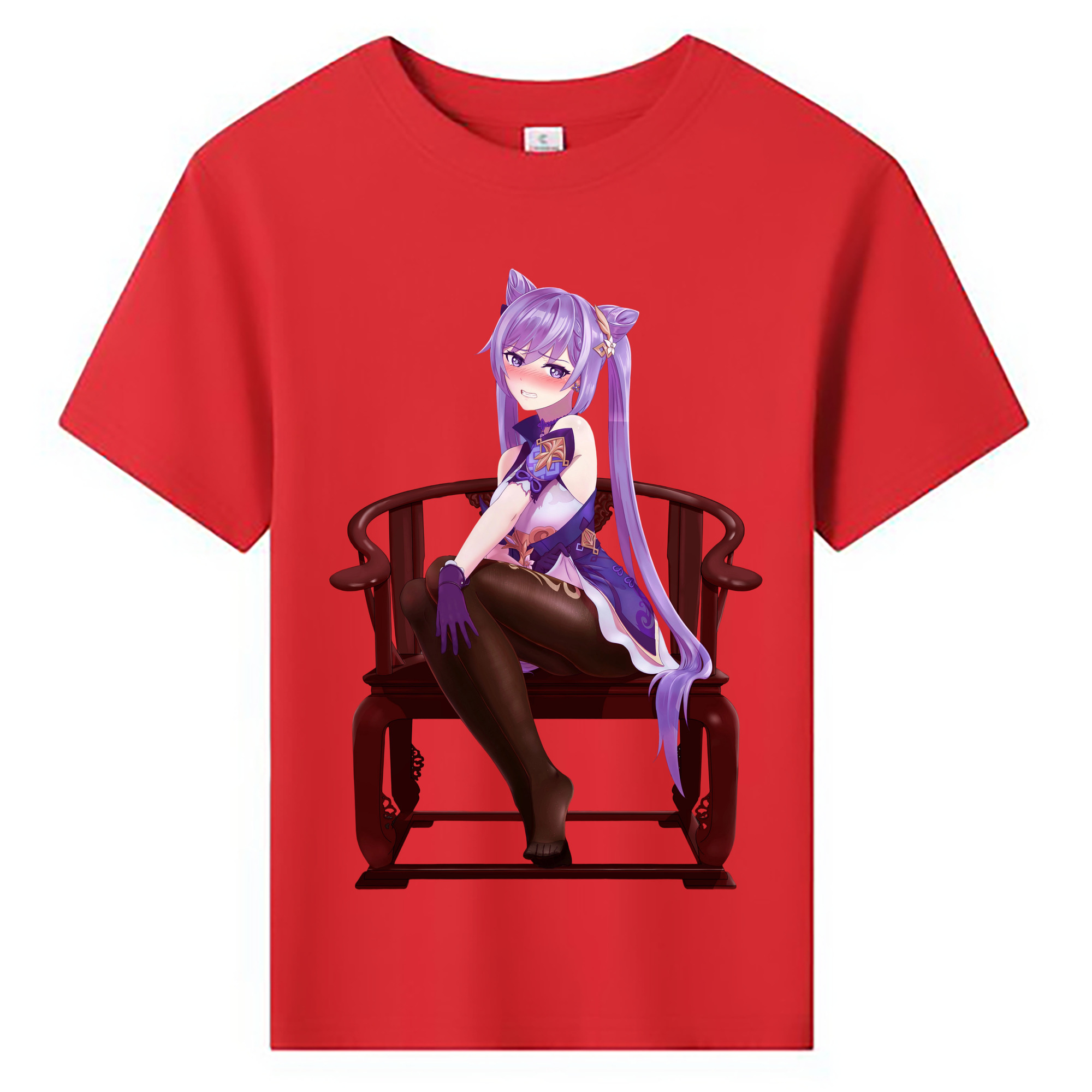 げんし神 刻晴 こくせい genshin Kokusei 綿100％キッズTシャツ（フロントプリント）