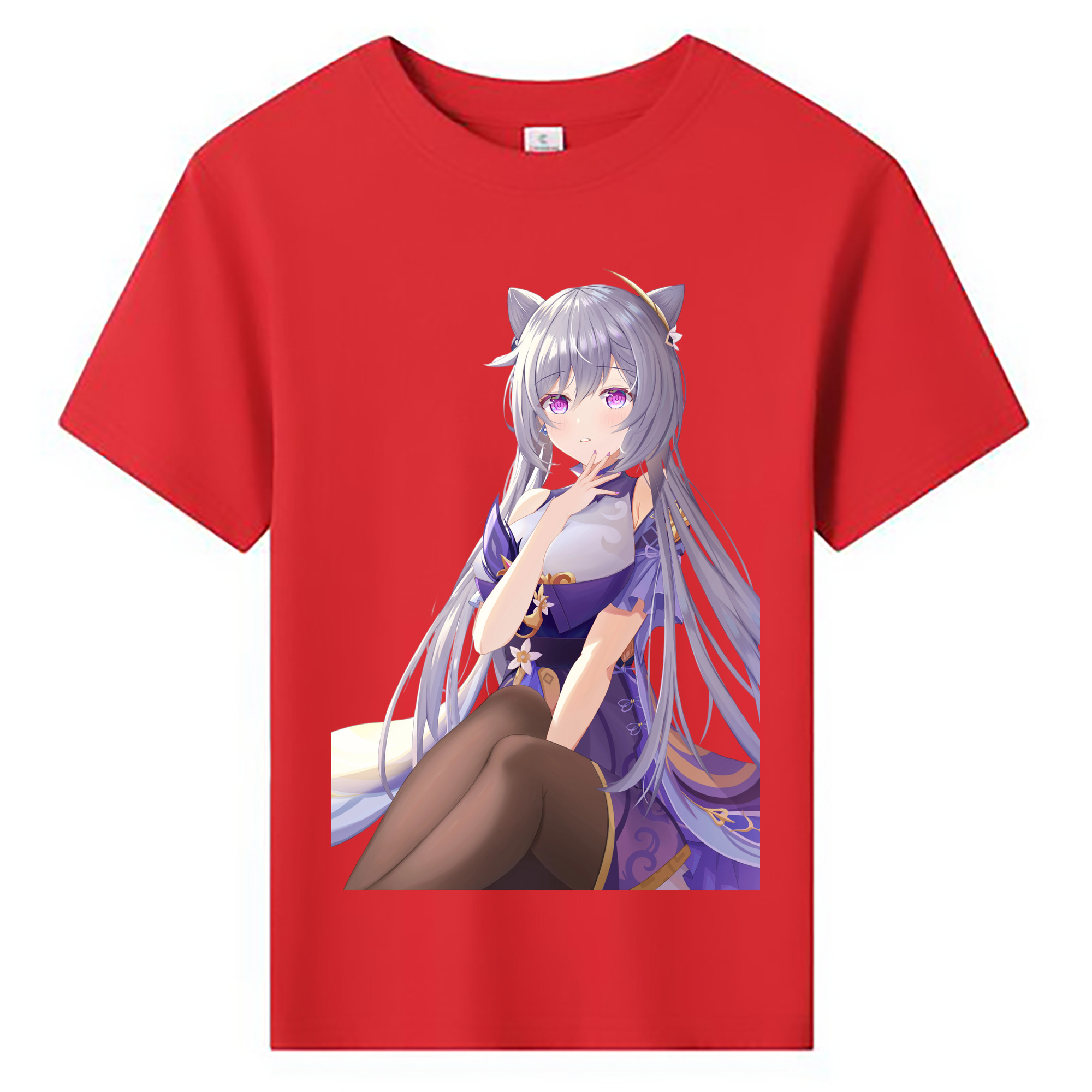 げんし神 刻晴 こくせい genshin Kokusei 綿100％キッズTシャツ（フロントプリント）
