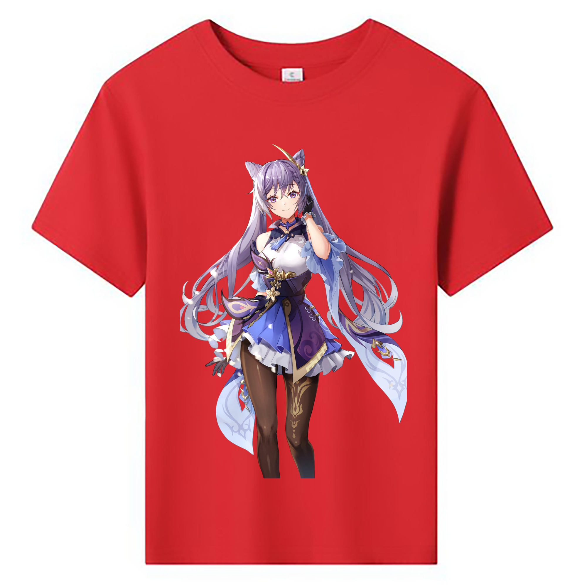 げんし神 刻晴 こくせい genshin Kokusei 綿100％キッズTシャツ（フロントプリント）