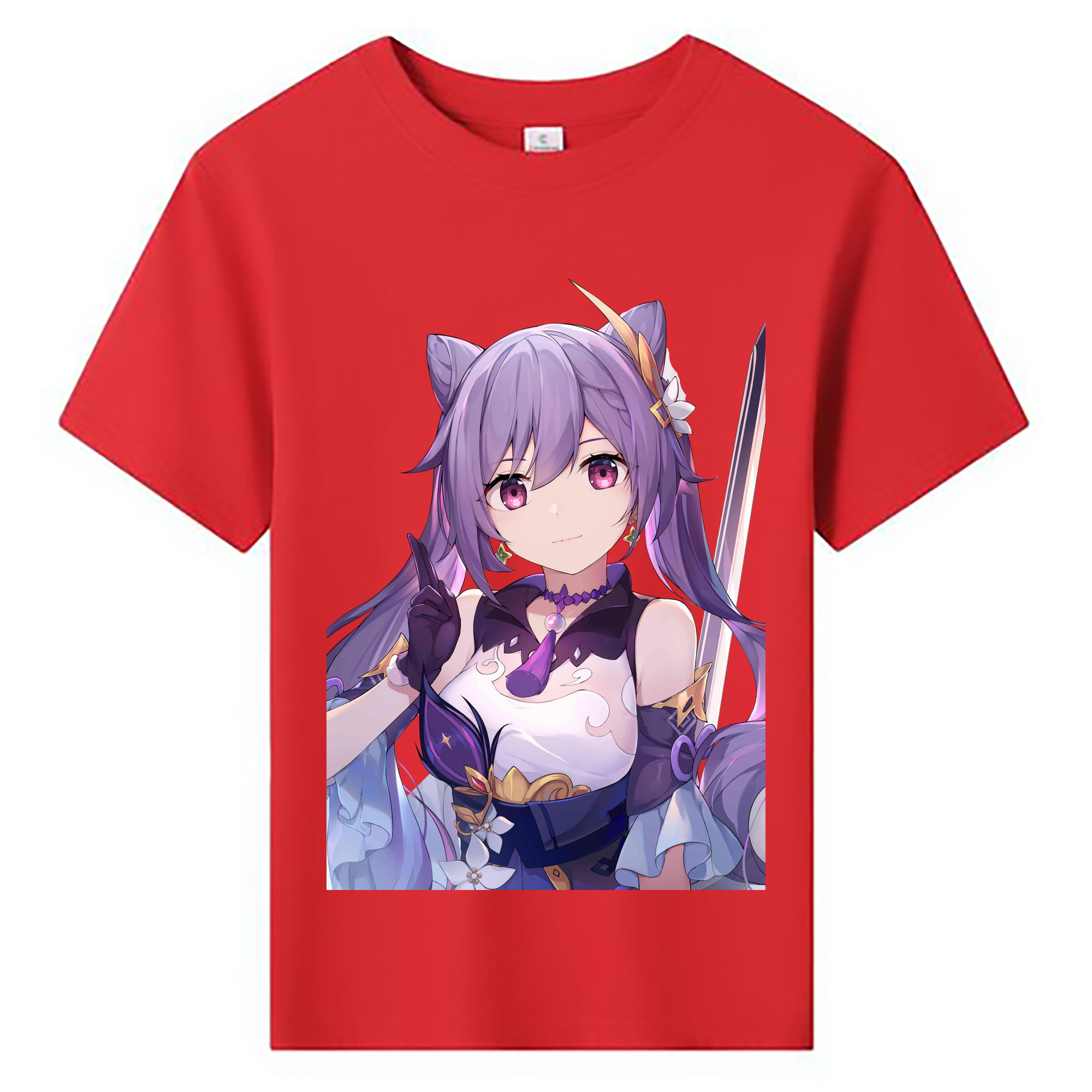 げんし神 刻晴 こくせい genshin Kokusei 綿100％キッズTシャツ（フロントプリント）