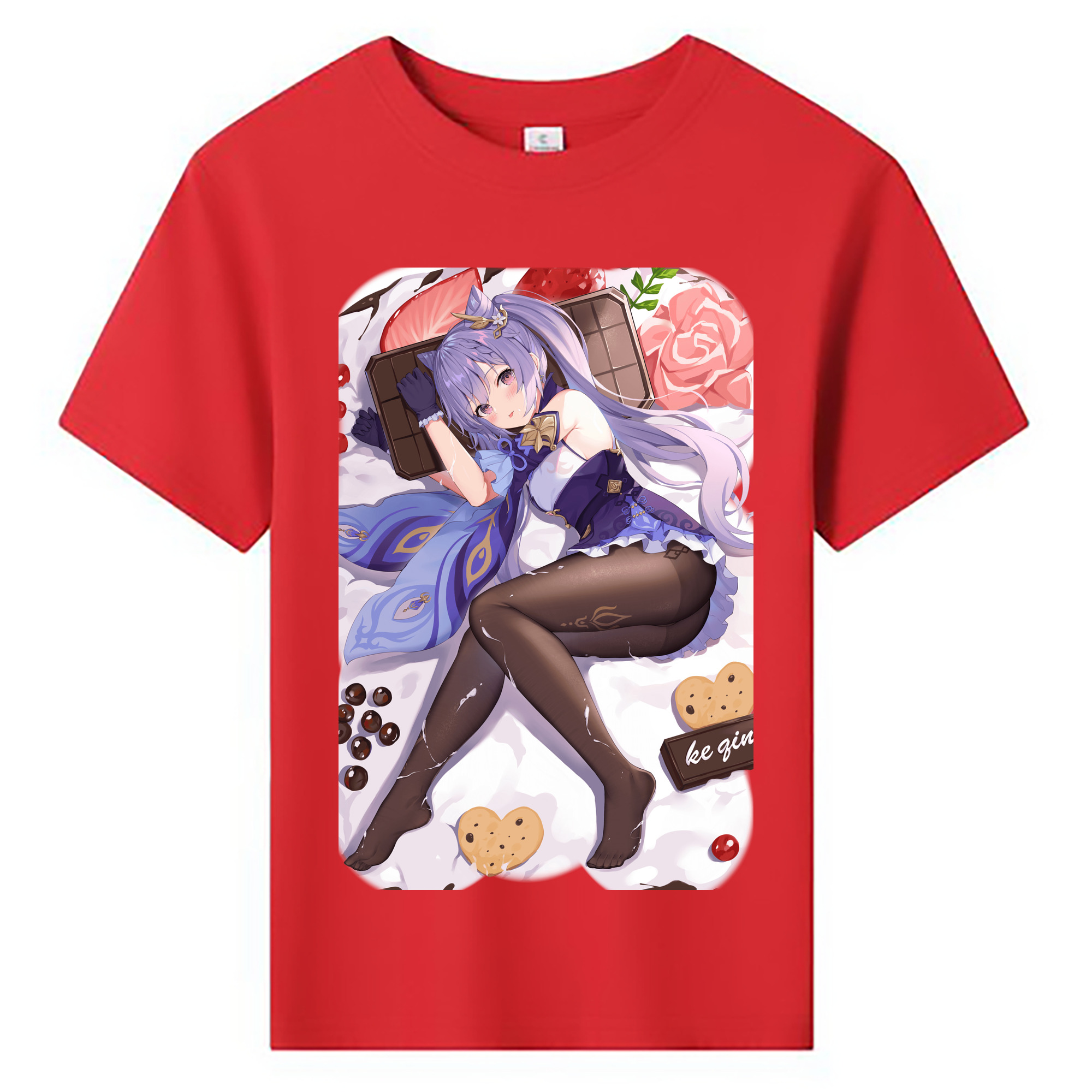 げんし神 刻晴 こくせい genshin Kokusei 綿100％キッズTシャツ（フロントプリント）