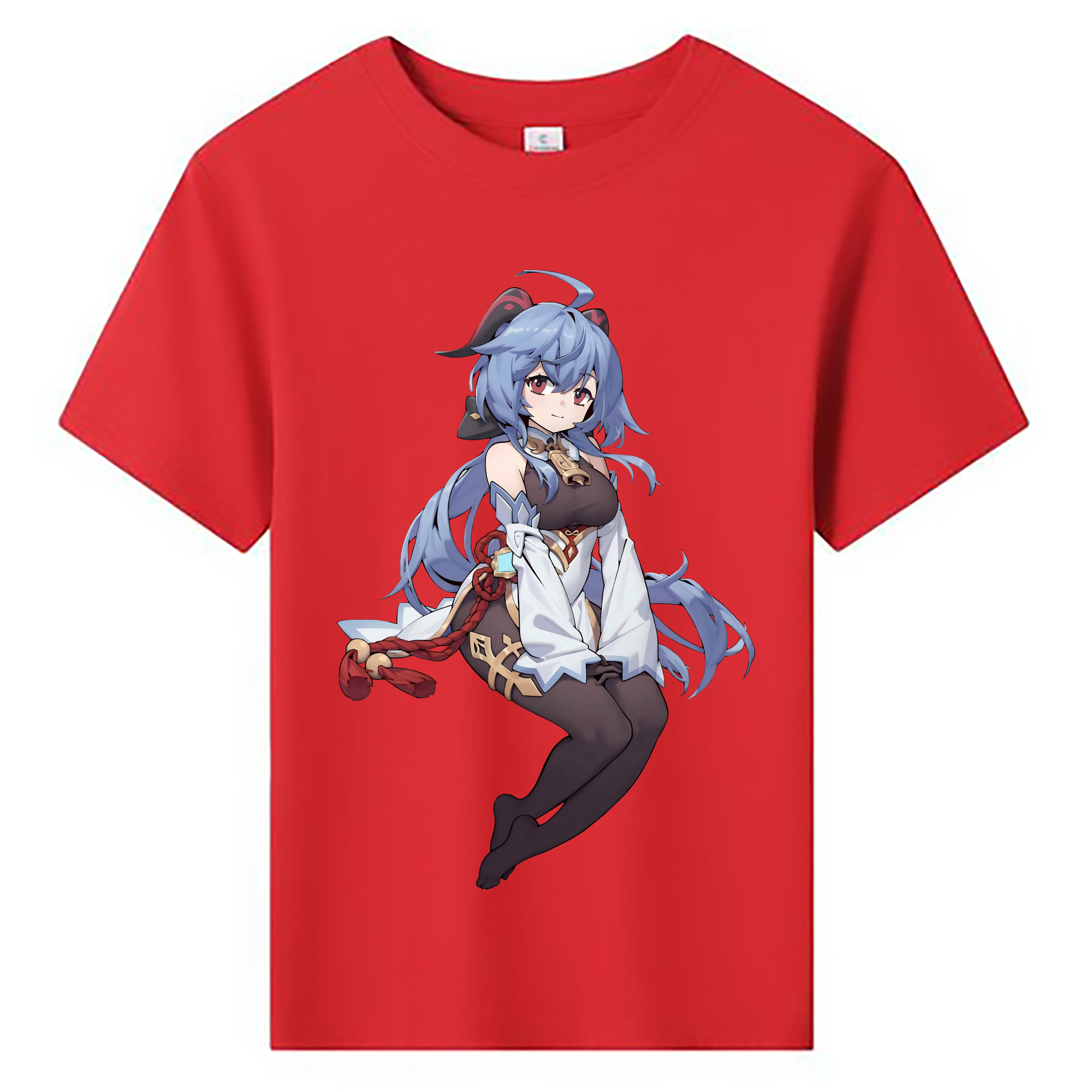 げんし神 甘雨 かんう genshin Ganyu 綿100％キッズTシャツ（フロントプリント）