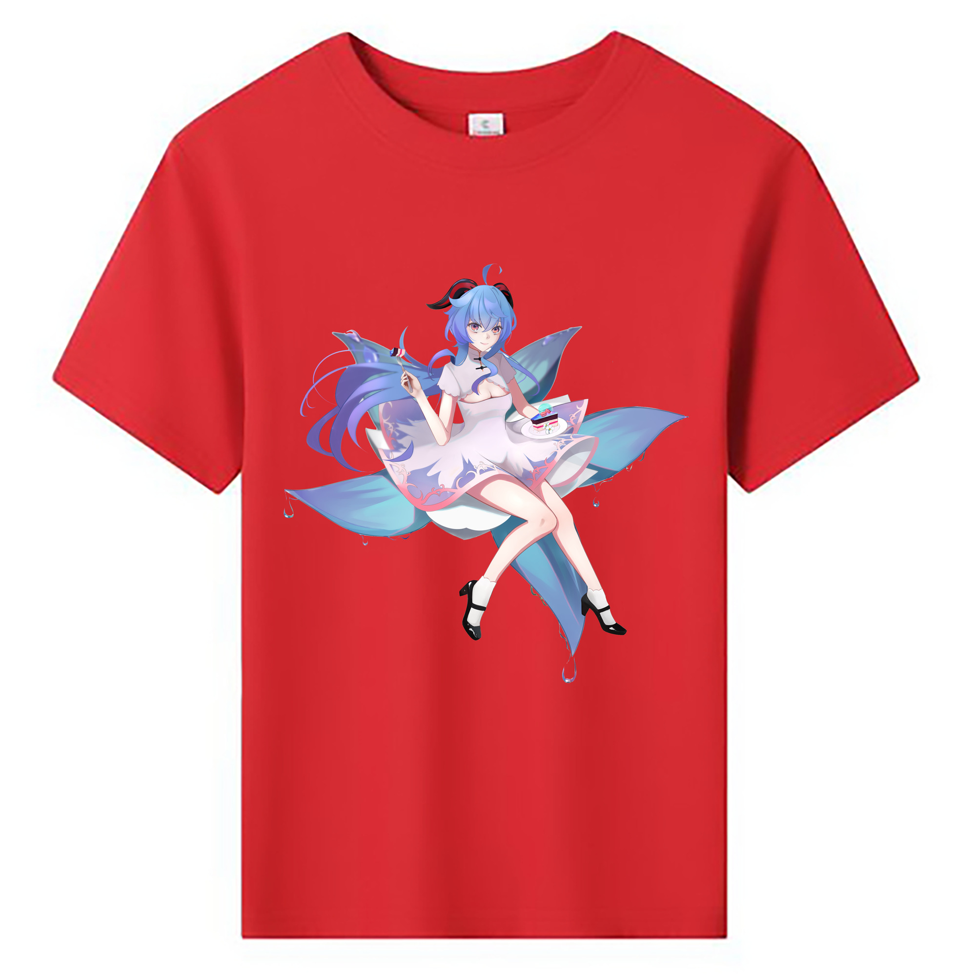 げんし神 甘雨 かんう genshin Ganyu 綿100％キッズTシャツ（フロントプリント）