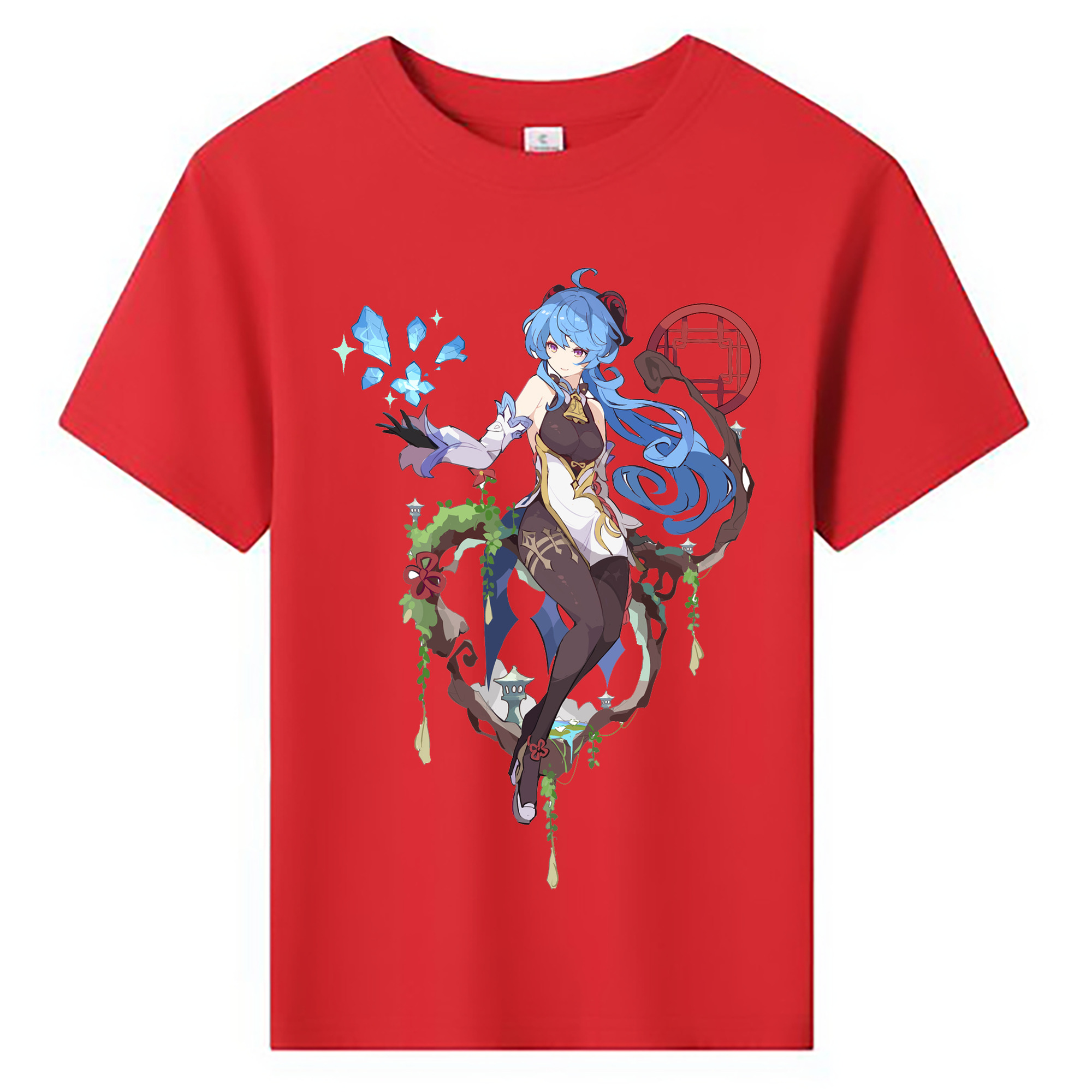 げんし神 甘雨 かんう genshin Ganyu 綿100％キッズTシャツ（フロントプリント）