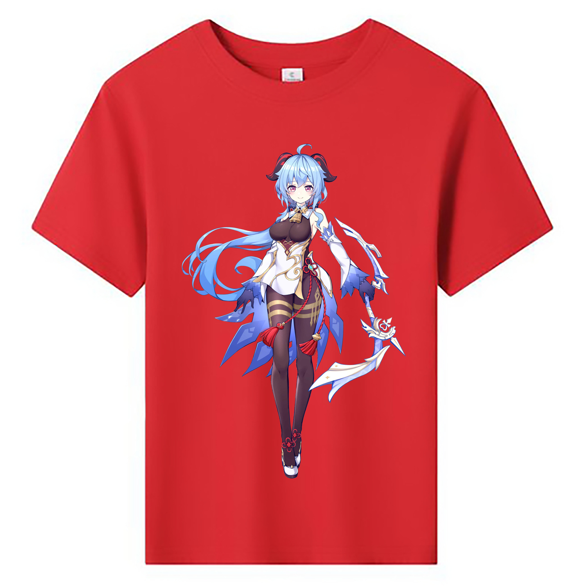げんし神 甘雨 かんう genshin Ganyu 綿100％キッズTシャツ（フロントプリント）