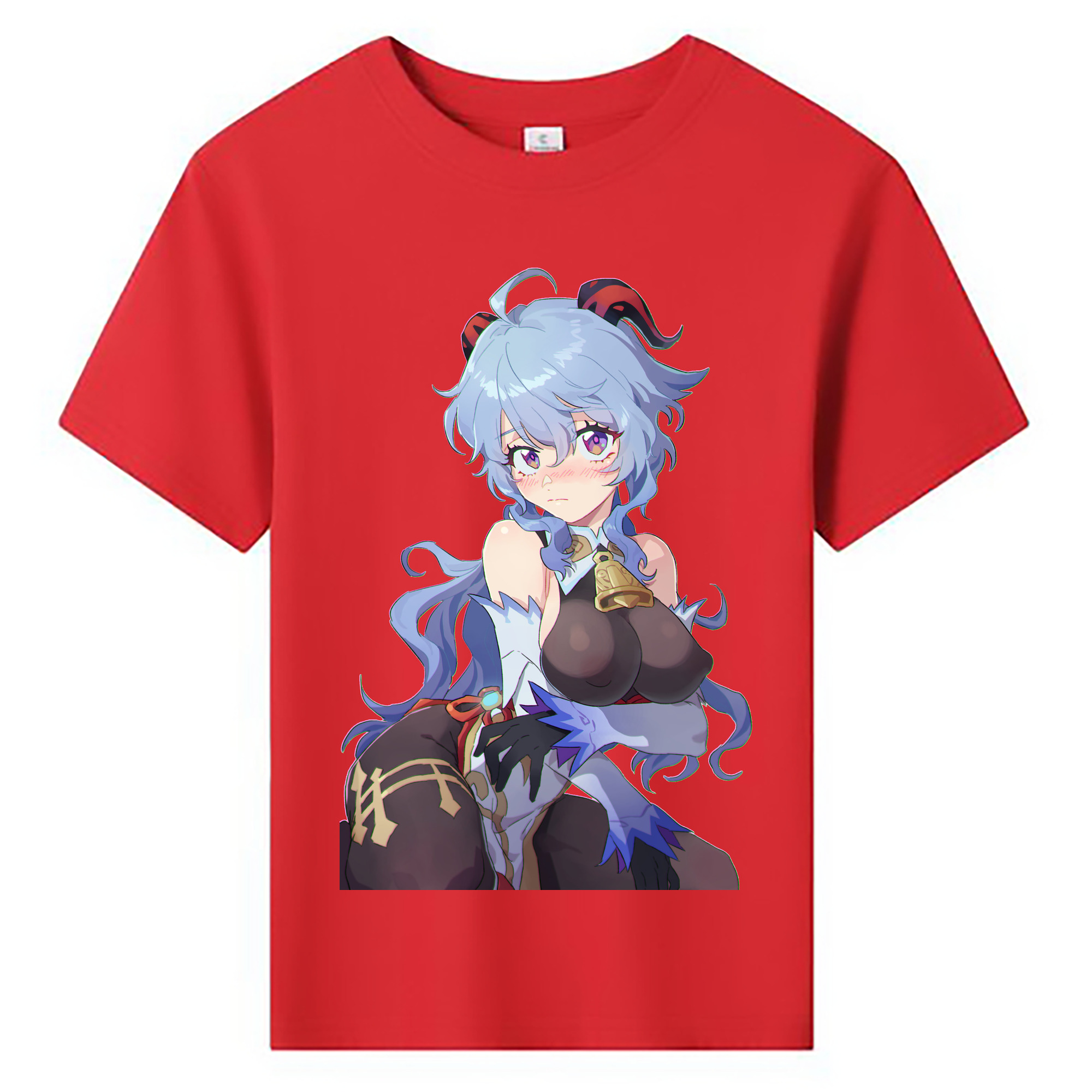 げんし神 甘雨 かんう genshin Ganyu 綿100％キッズTシャツ（フロントプリント）