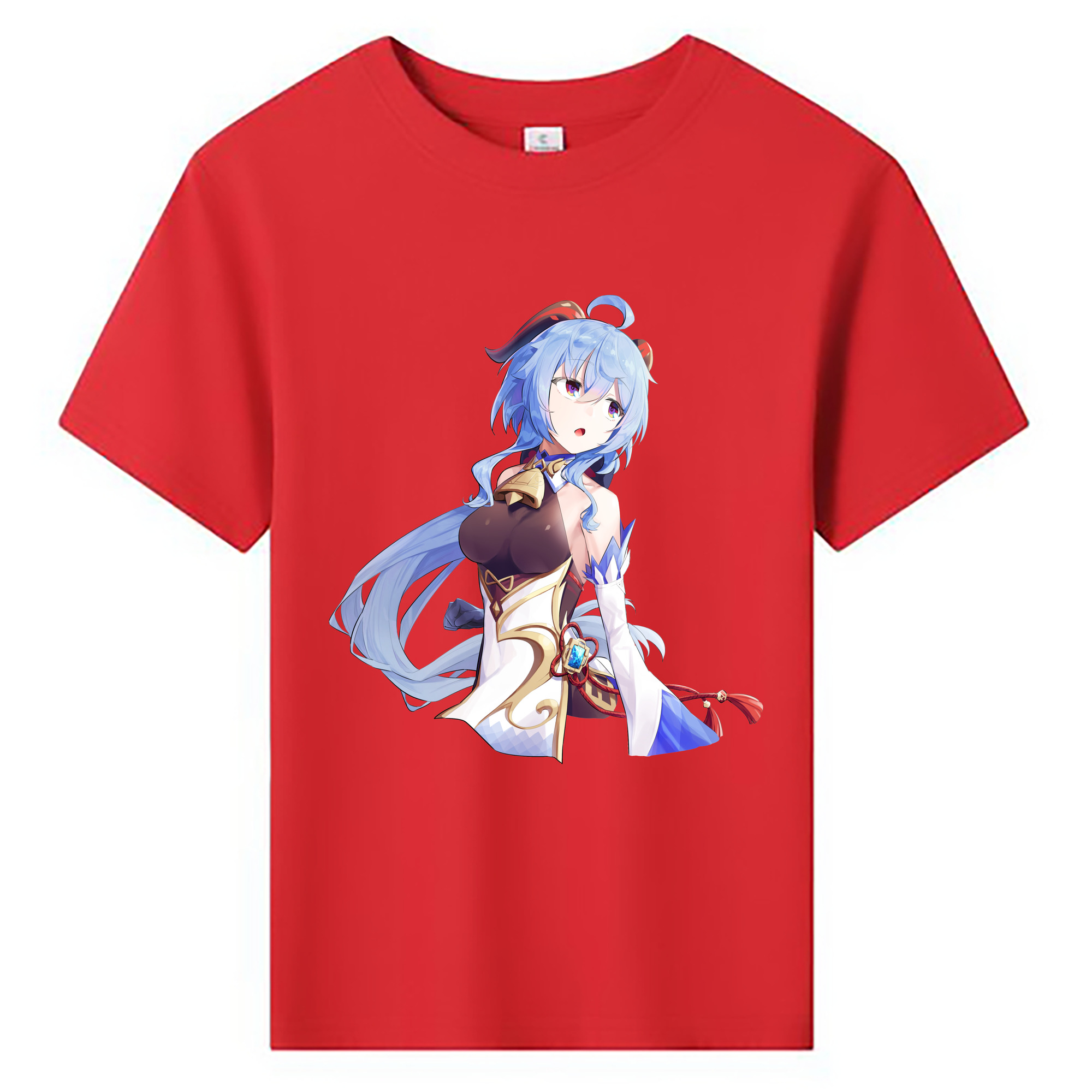 げんし神 甘雨 かんう genshin Ganyu 綿100％キッズTシャツ（フロントプリント）