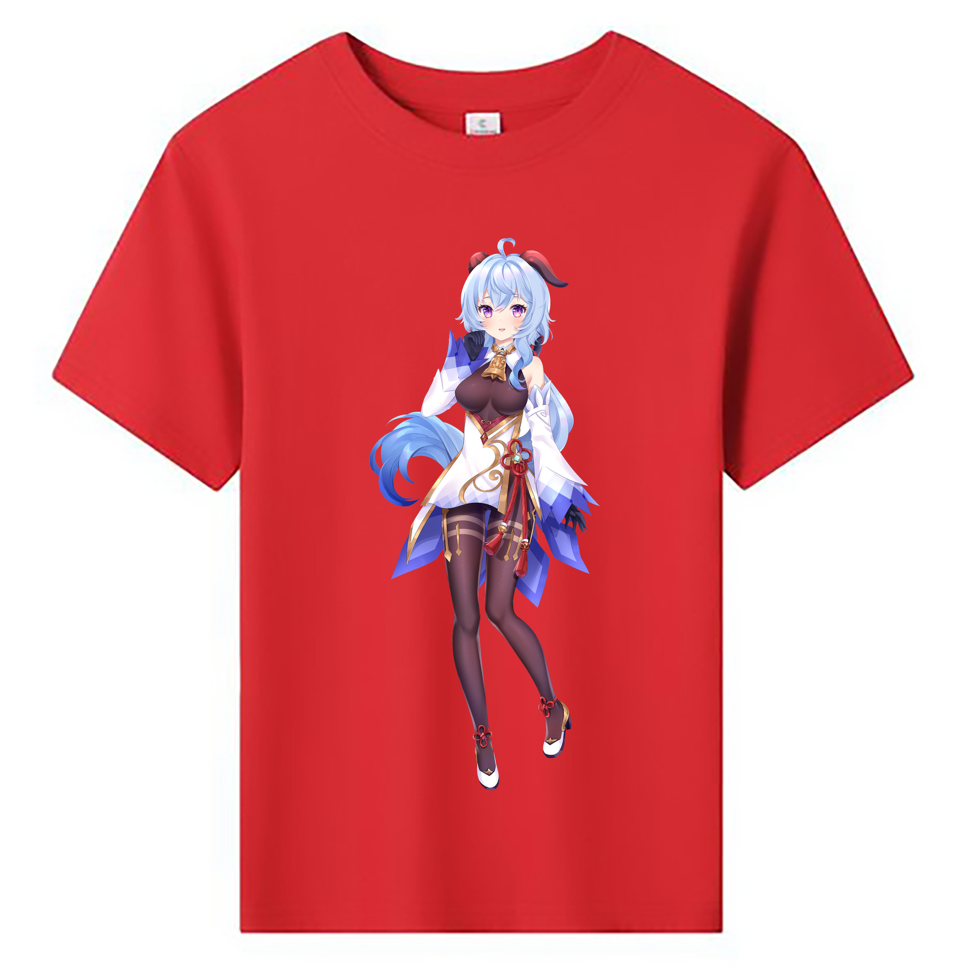 げんし神 甘雨 かんう genshin Ganyu 綿100％キッズTシャツ（フロントプリント）