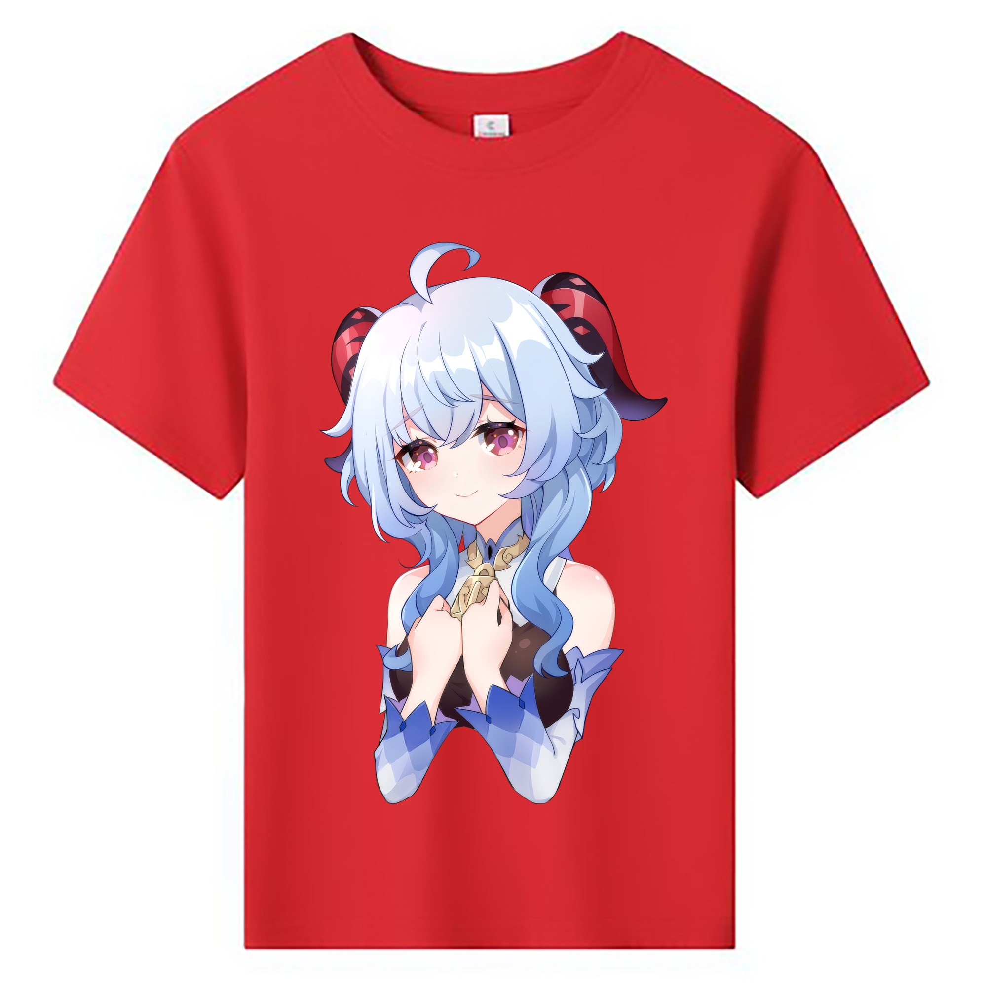 げんし神 甘雨 かんう genshin Ganyu 綿100％キッズTシャツ（フロントプリント）