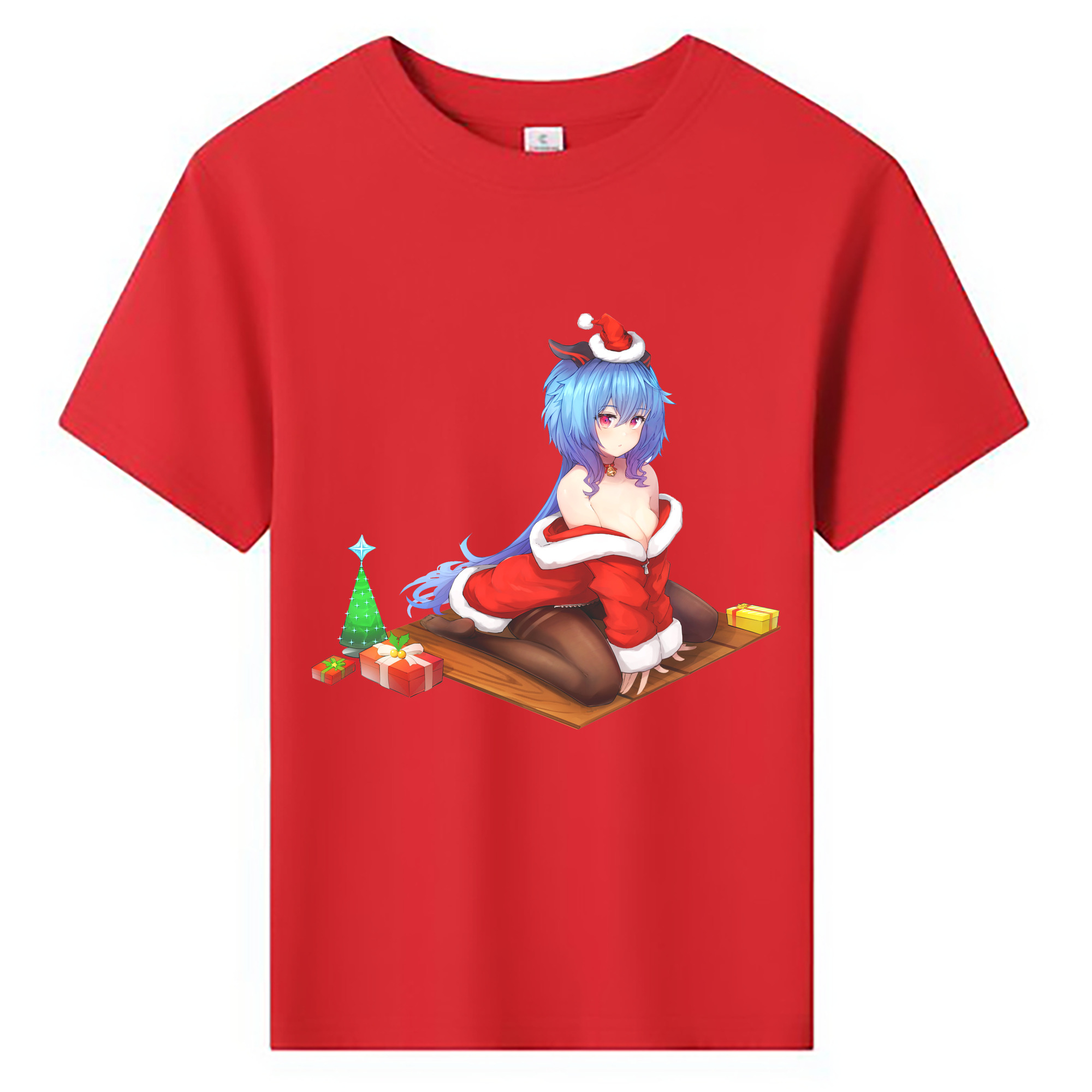 げんし神 甘雨 かんう genshin Ganyu 綿100％キッズTシャツ（フロントプリント）