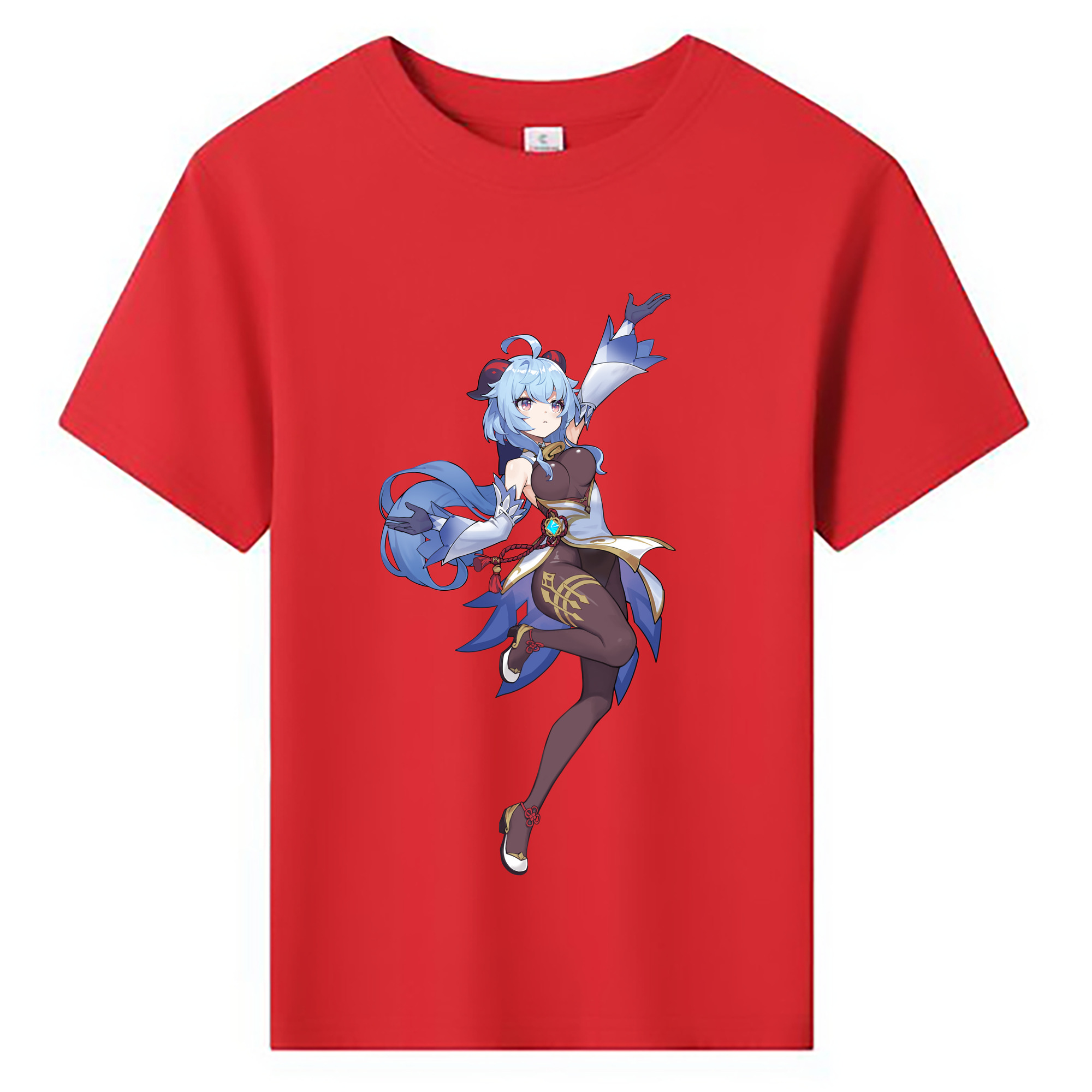 げんし神 甘雨 かんう genshin Ganyu 綿100％キッズTシャツ（フロントプリント）